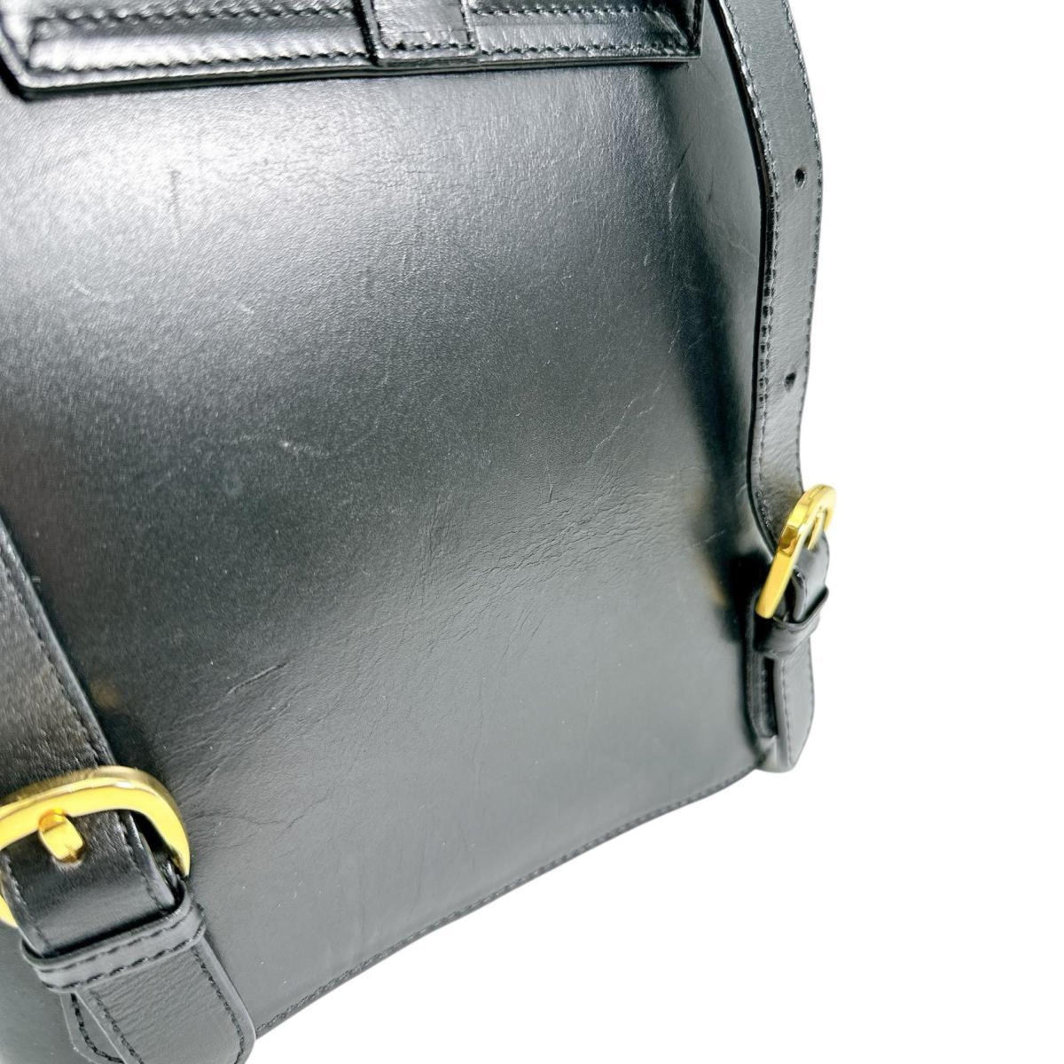 Salvatore Ferragamo Black Leather Backpack (Pre-Owned)
