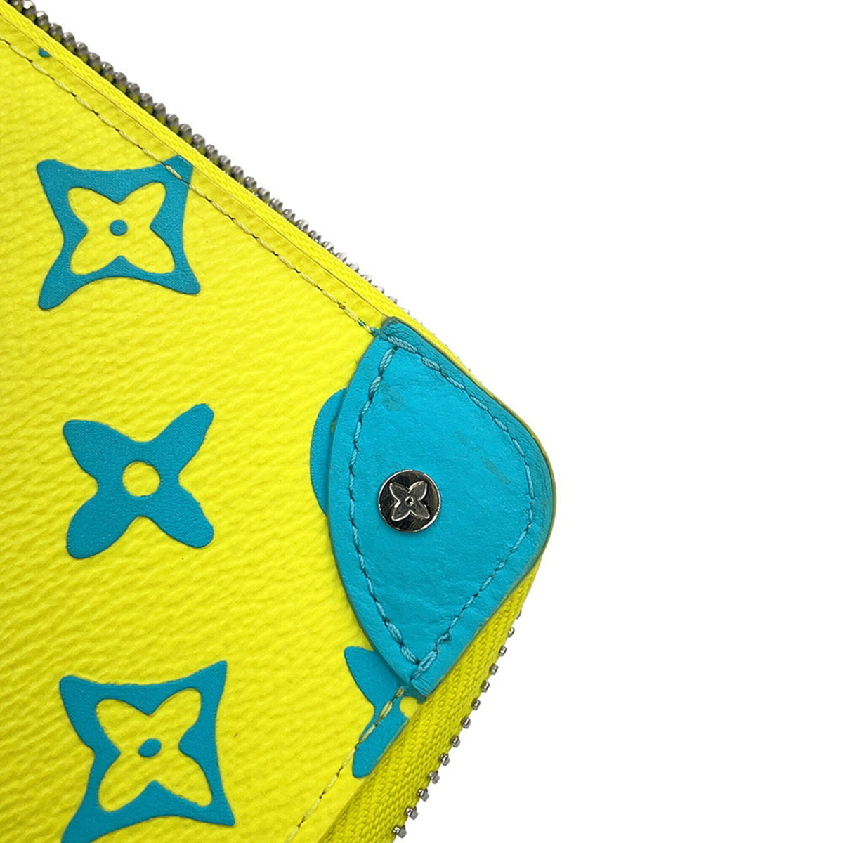 Louis Vuitton Blue Yellow Monogram Long Wallet (Bi-Fold) (Pre-Owned)