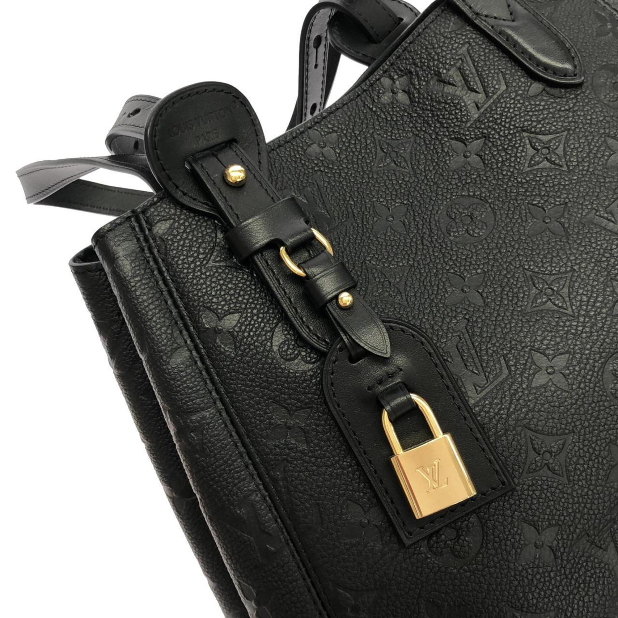 Louis Vuitton Black Leather Handbag (Pre-Owned)