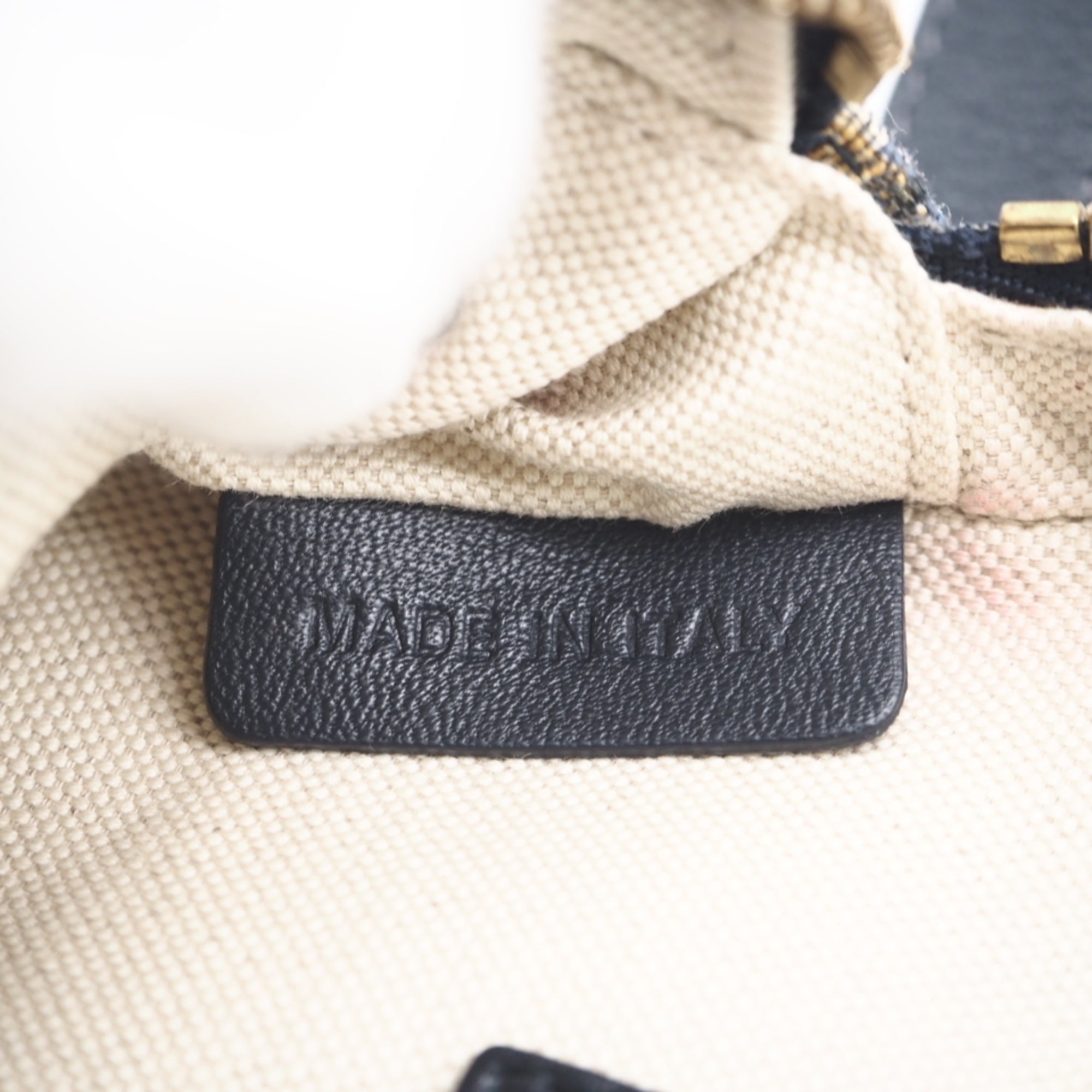 Christian Dior Trotter Beige Blue Canvas Leather Fanny Pack (Pre-Owned)
