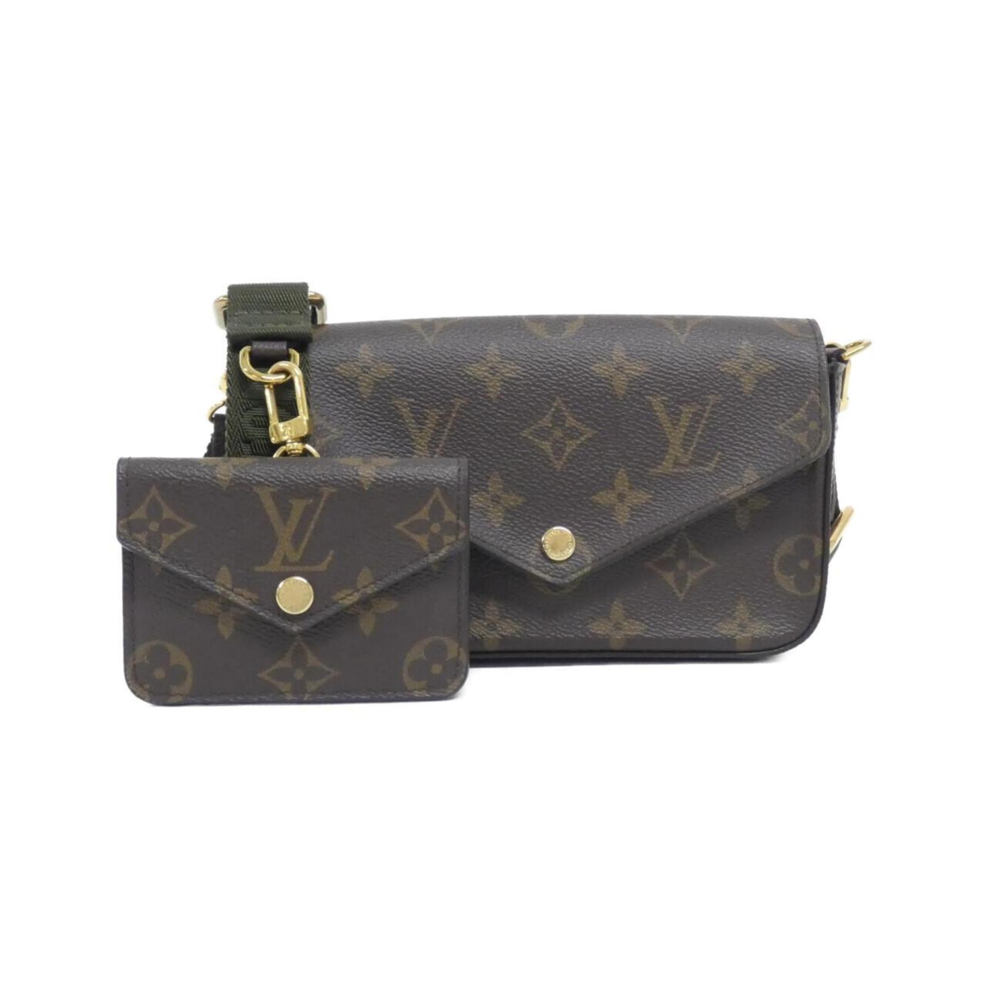 Louis Vuitton Khaki Marron Monogram Monogram Coated Canvas Pochette Pouch Shoulder Bag (Pre-Owned)