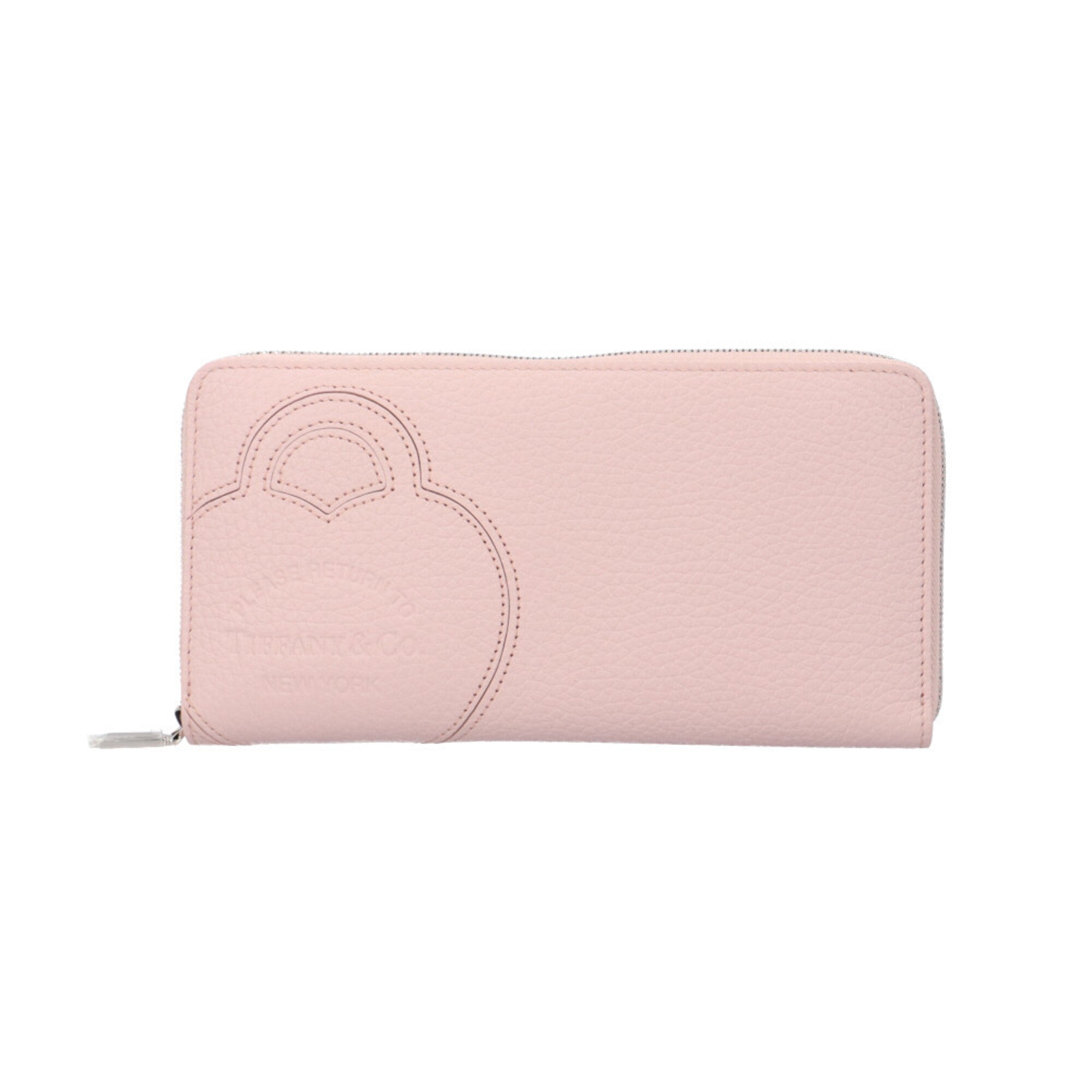 Tiffany Pink Leather Long Wallet (Bi-Fold) (Pre-Owned)