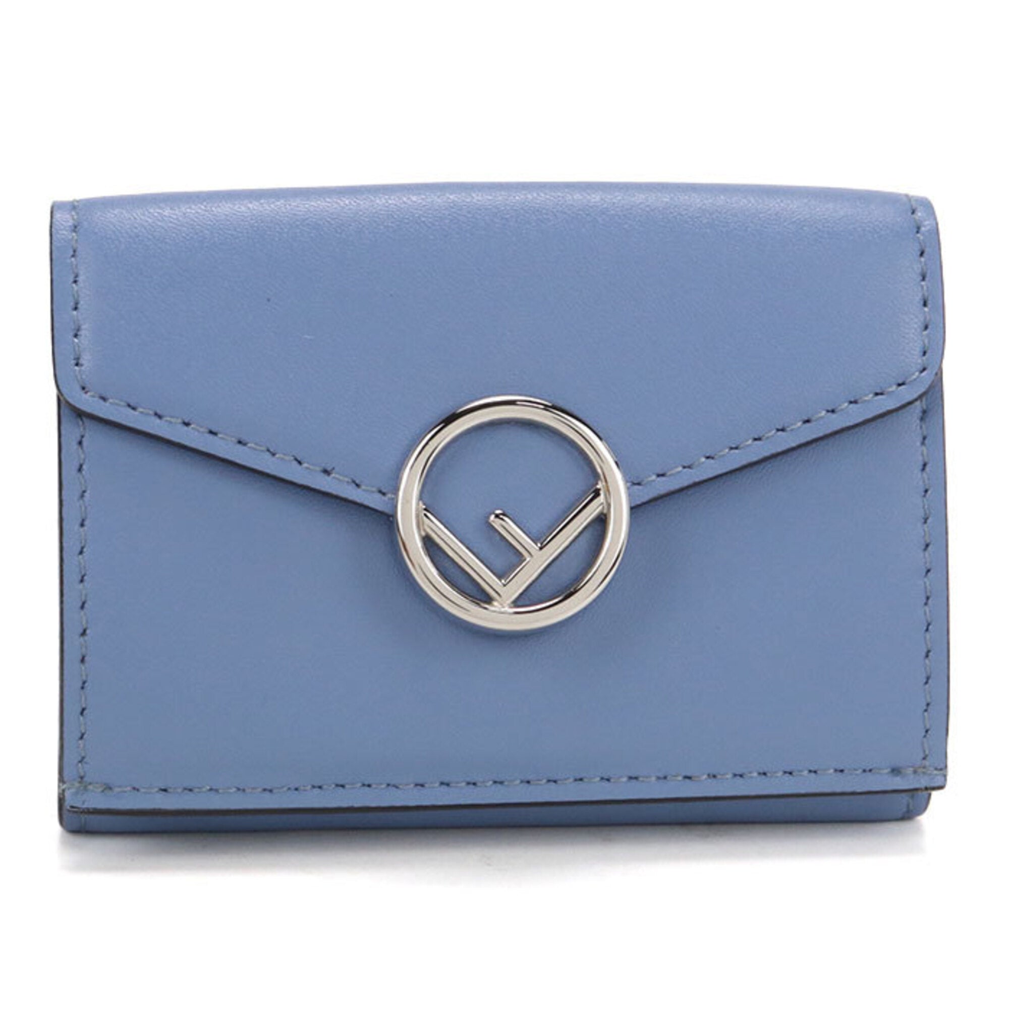 Fendi Blue Leather Wallet (Tri-Fold) (Pre-Owned)