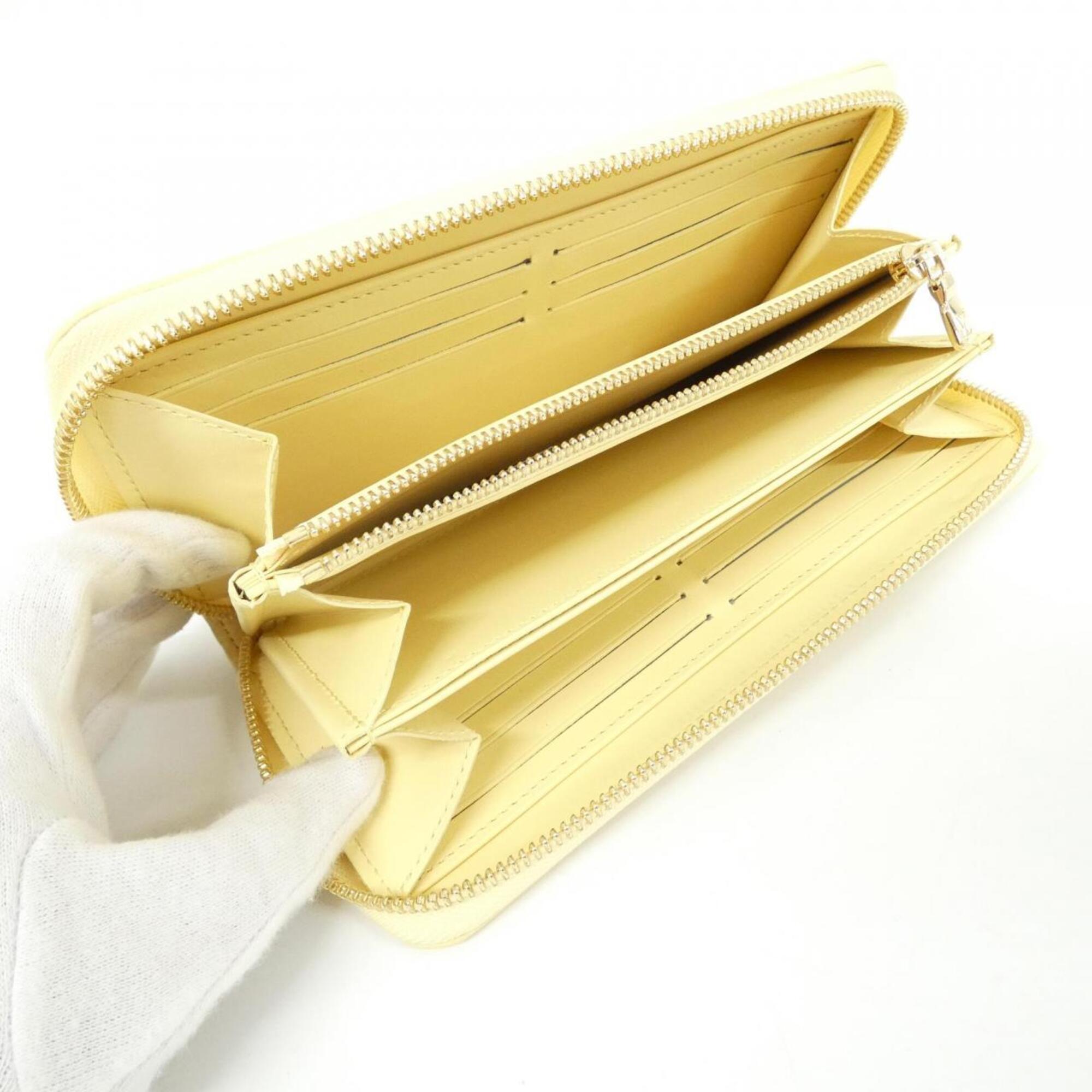 Louis Vuitton Jaune Leather Long Wallet (Bi-Fold) (Pre-Owned)