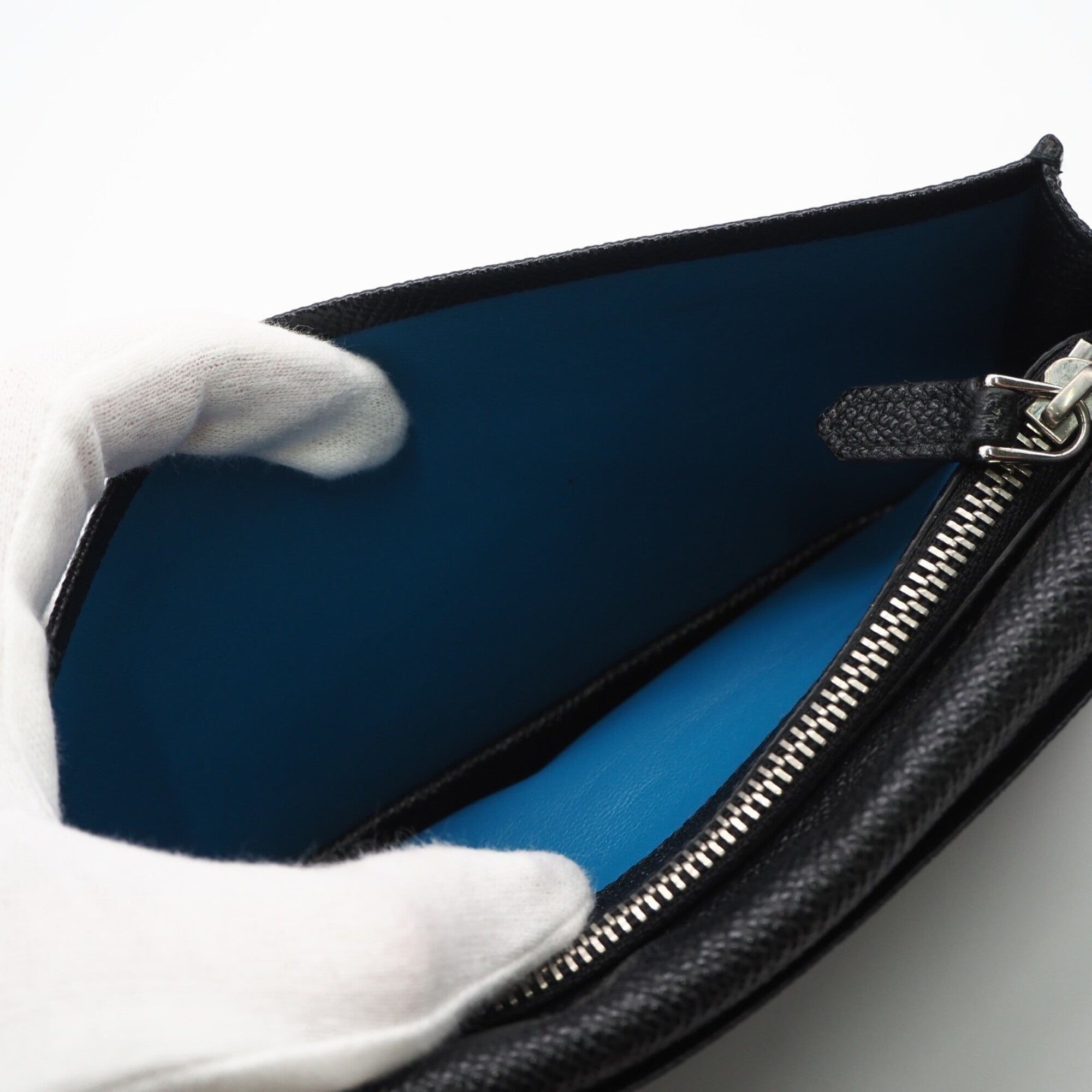 Bvlgari Bvlgari Bvlgari Black Blue Long Wallet (Bi-Fold) (Pre-Owned)