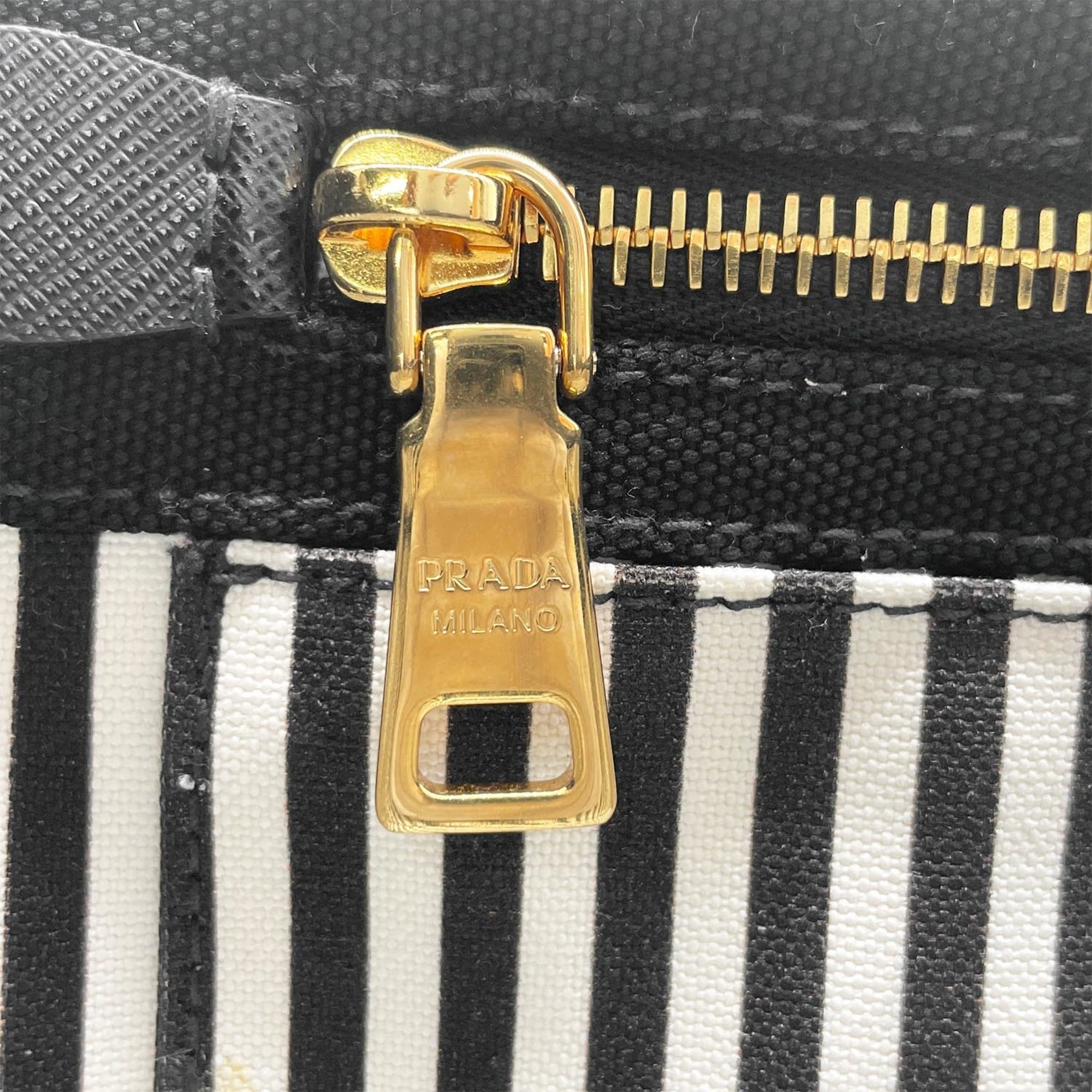 Prada Black Talco Canvas Tote Bag (Pre-Owned)