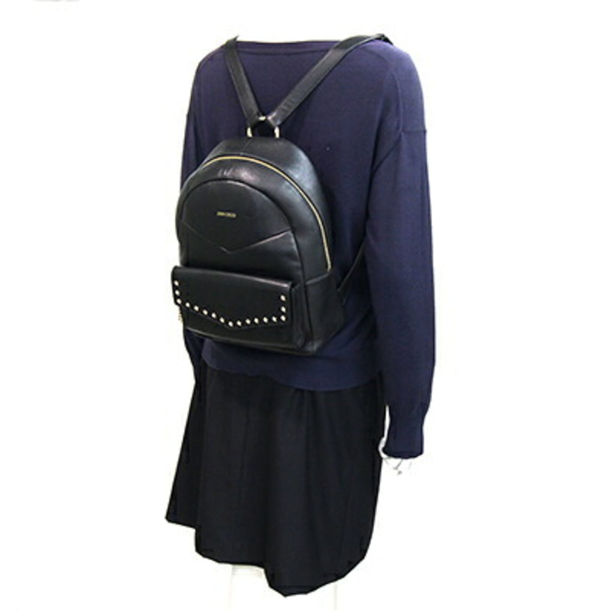Jimmy Choo Black Leather Backpack (Pre-Owned)