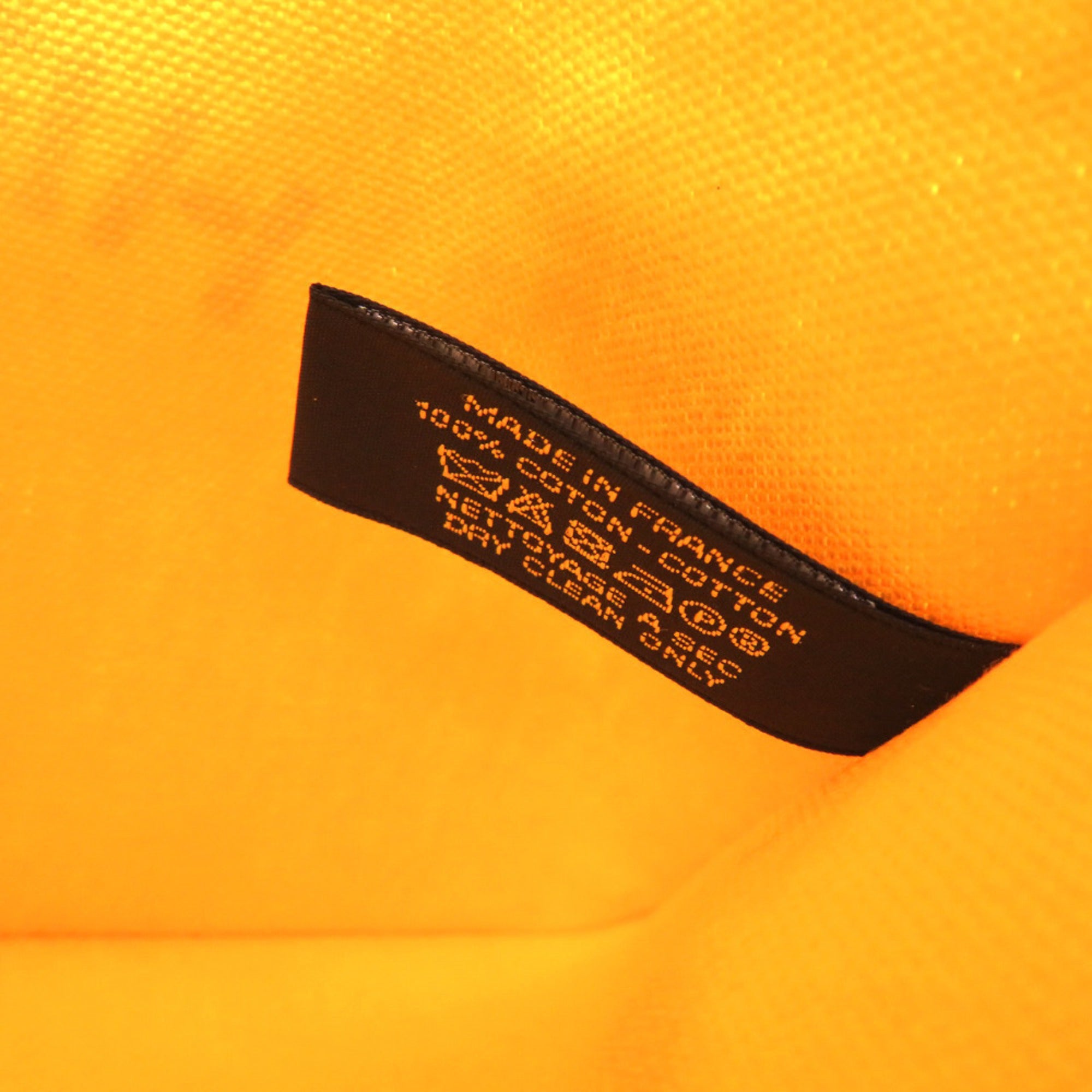Hermes Yellow Cotton Canvas Canvas Handbag Pouch (Pre-Owned)