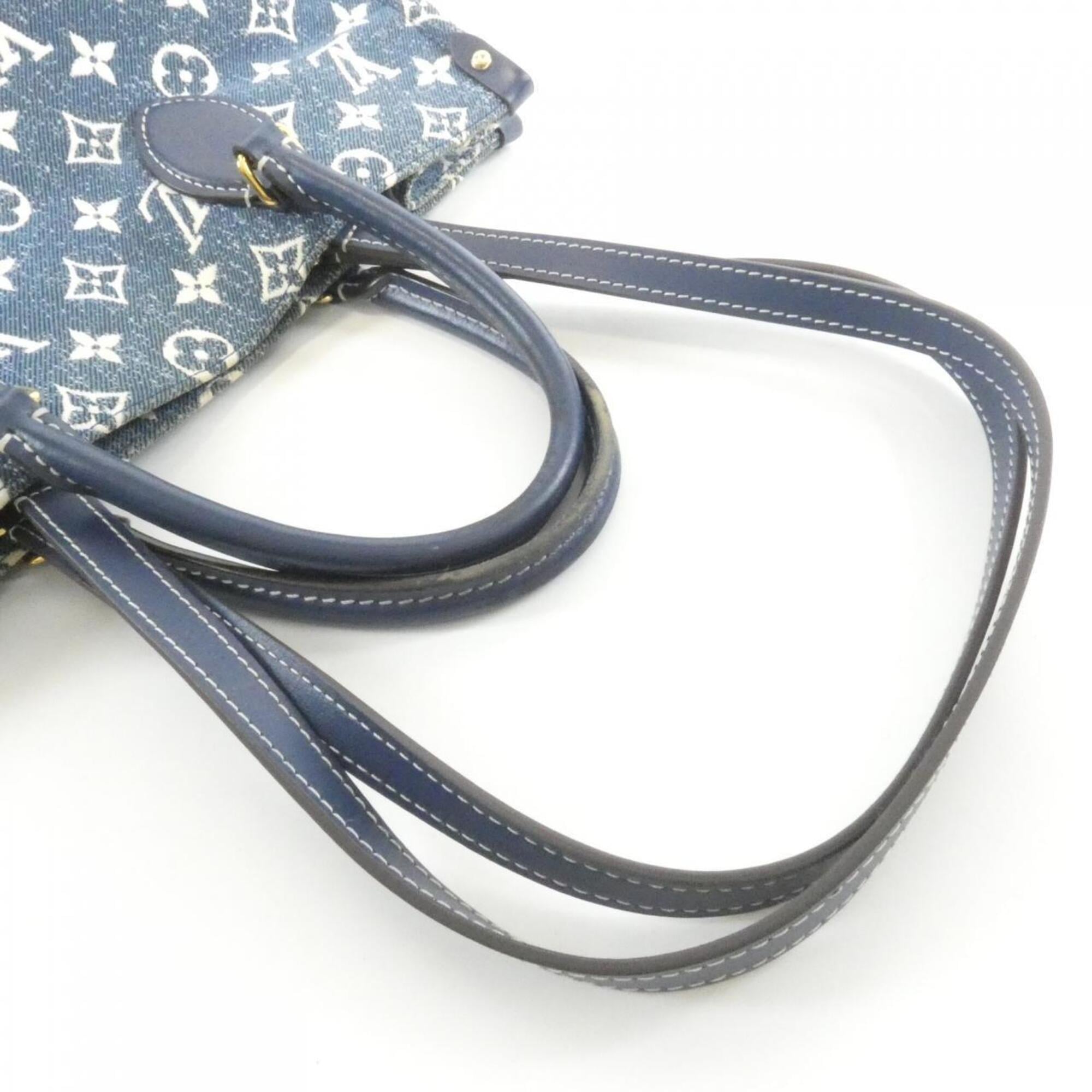 Louis Vuitton Blue Navy Denim Canvas Handbag (Pre-Owned)