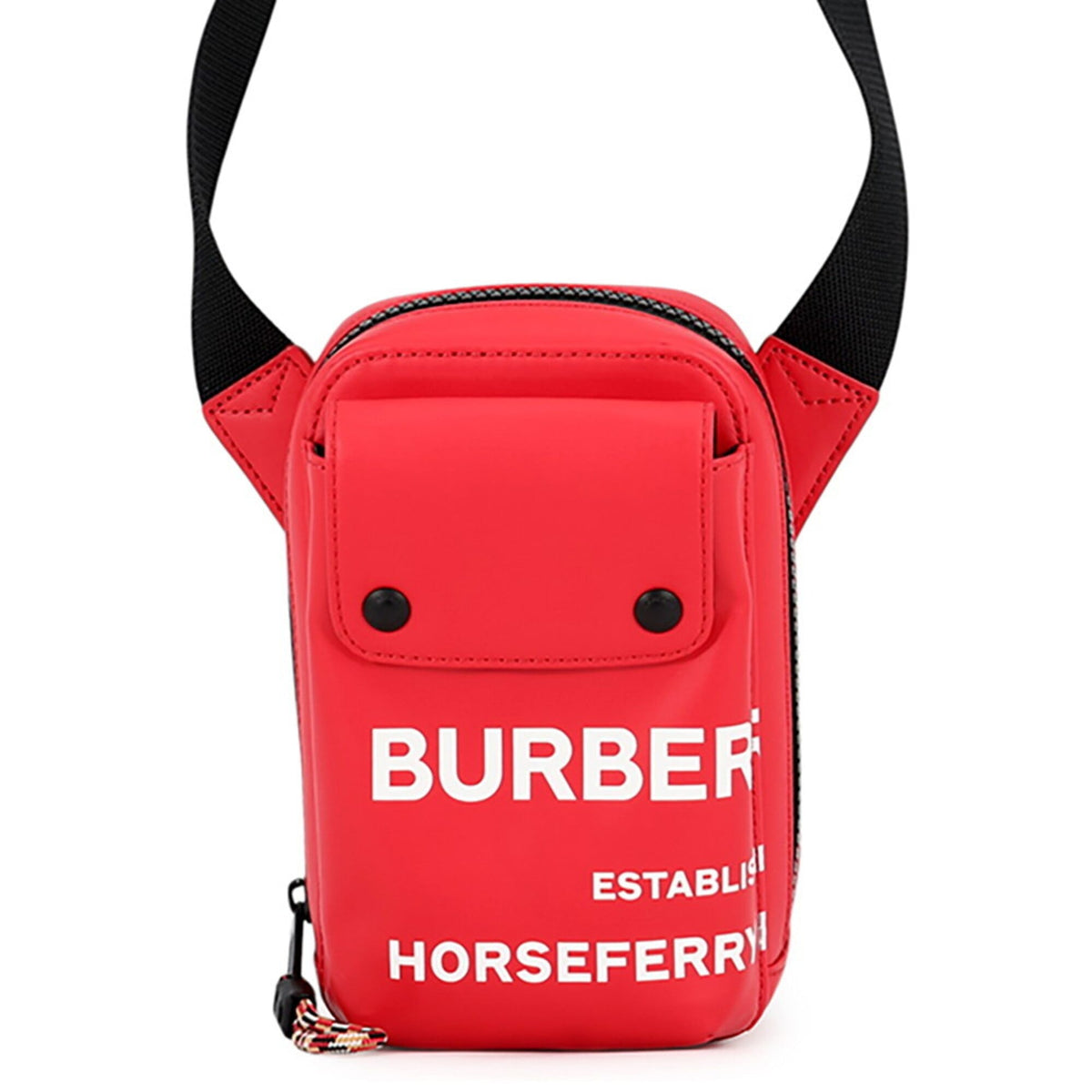 Burberry Black Red Color White Pvc Crossbody Bag Shoulder Bag (Pre-Owned)