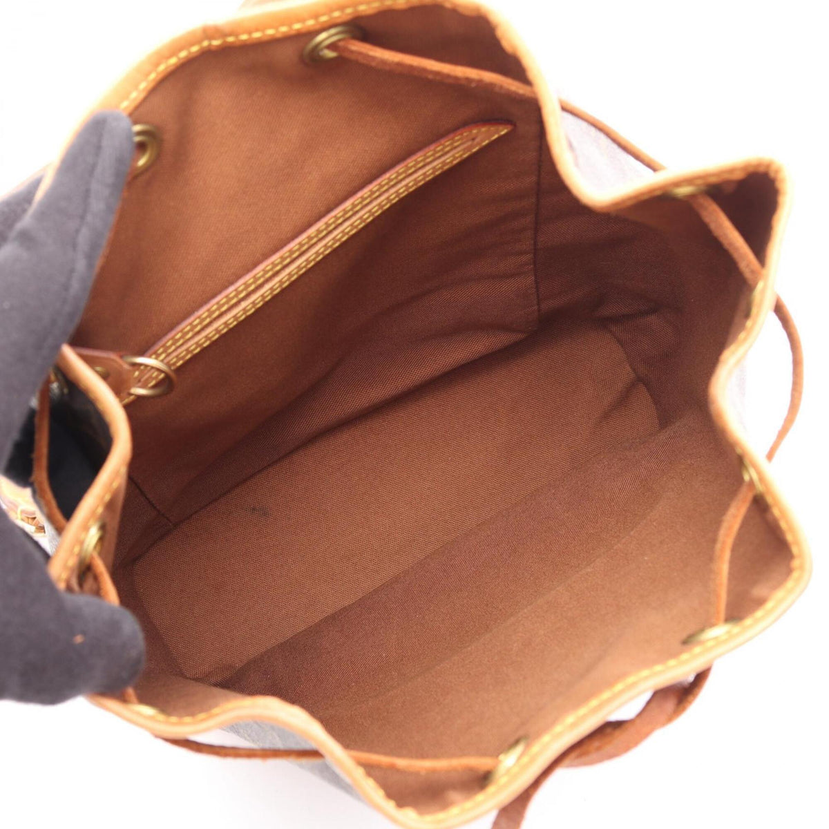 Louis Vuitton Brown Monogram Coated Canvas Backpack Handbag (Pre-Owned)