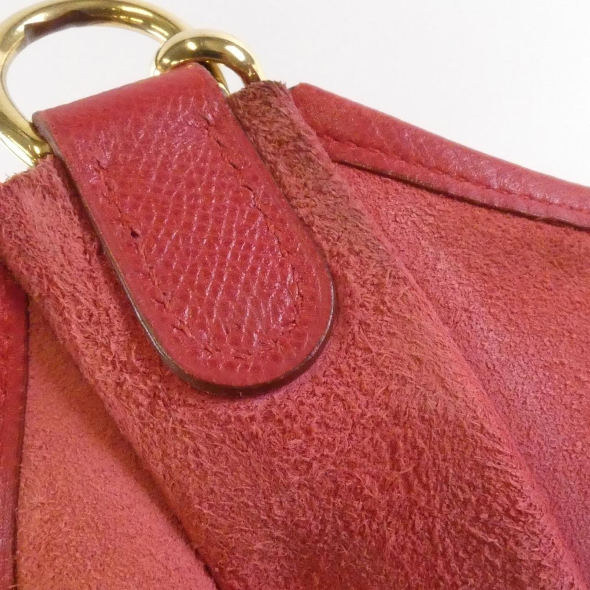 Hermes Rouge Vif Courchevel Leather Shoulder Bag (Pre-Owned)