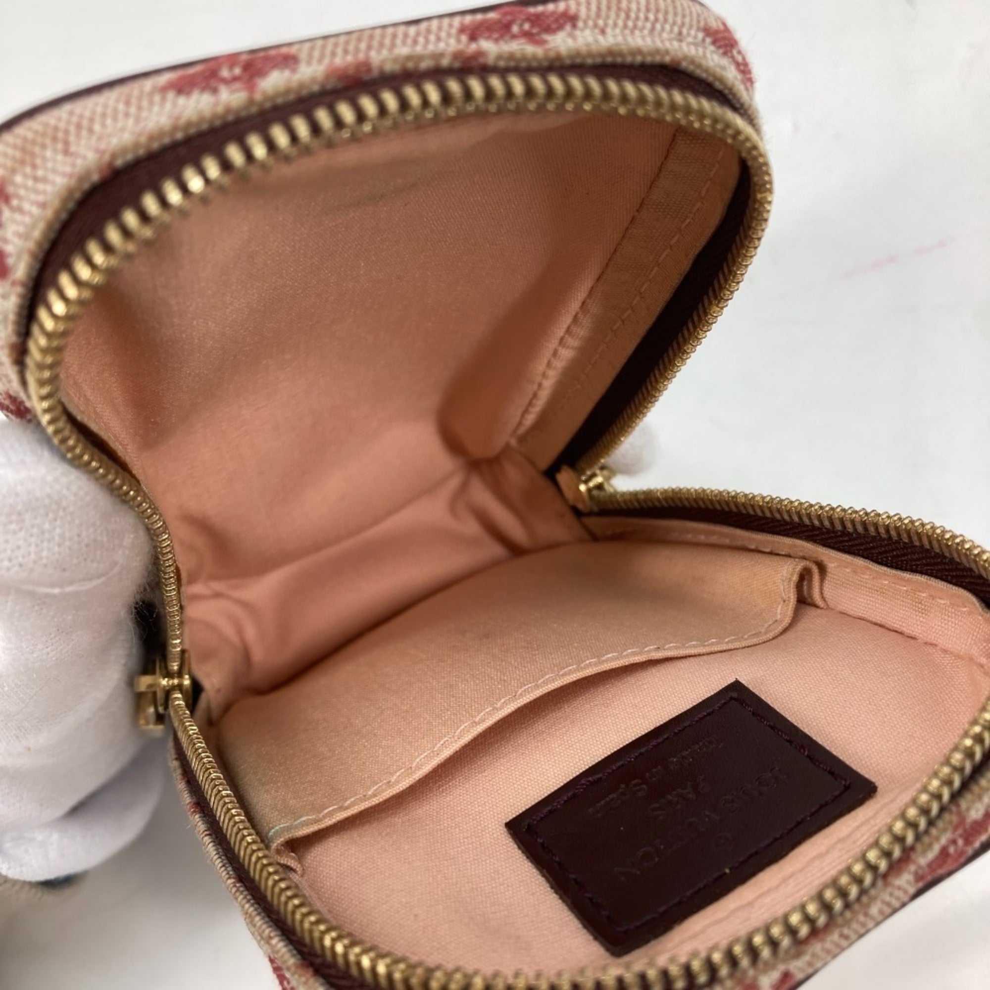 Louis Vuitton Monogram Mini Cherry Red Color Monogram Mini Pouch (Pre-Owned)