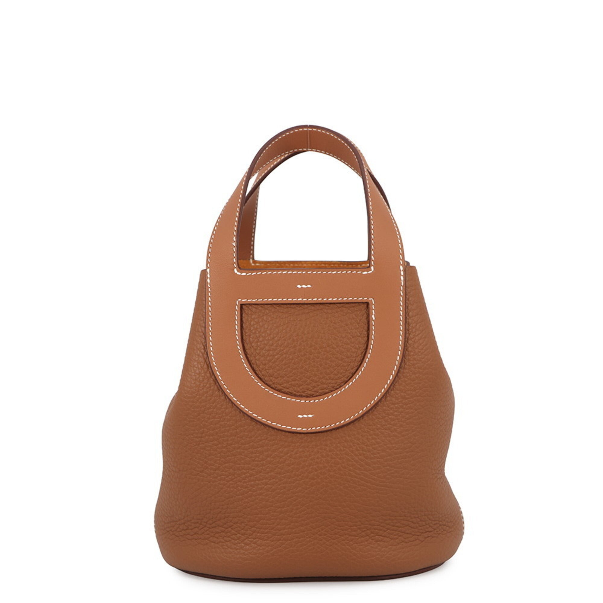Hermes Gold Taurillon Clemence Leather Tote Bag (Pre-Owned)