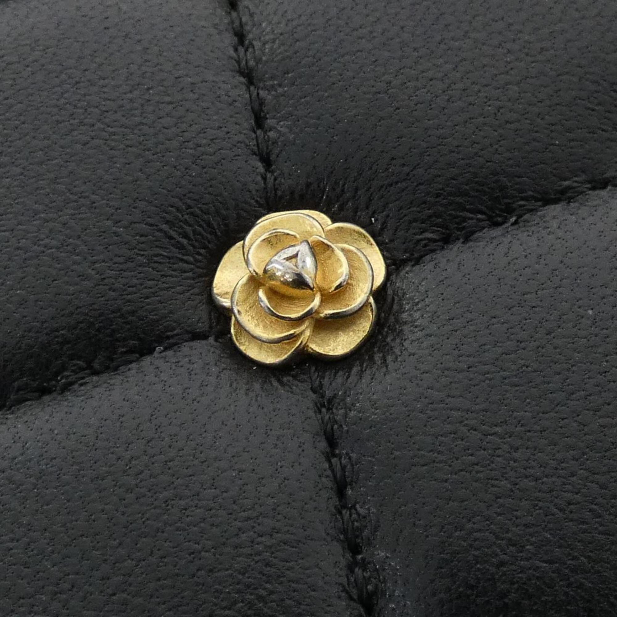 Chanel Black Leather Chain/Shoulder Wallet (Pre-Owned)