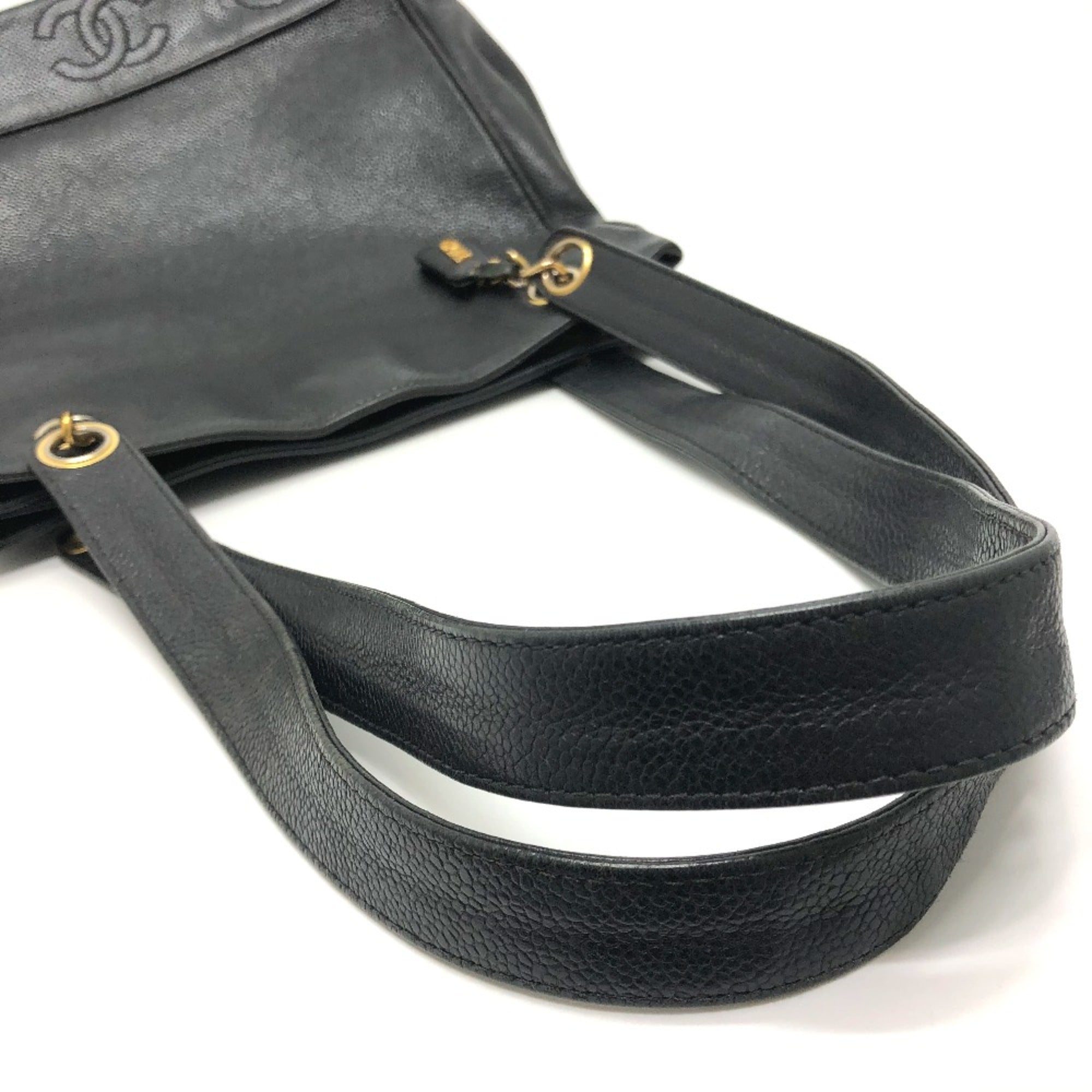 Chanel Black Leather Tote Bag (Pre-Owned)