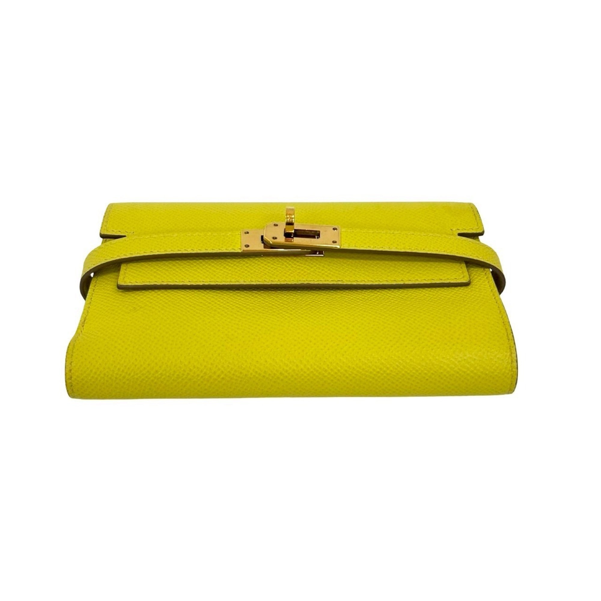 Hermes Yellow Leather Wallet (Bi-Fold) (Pre-Owned)