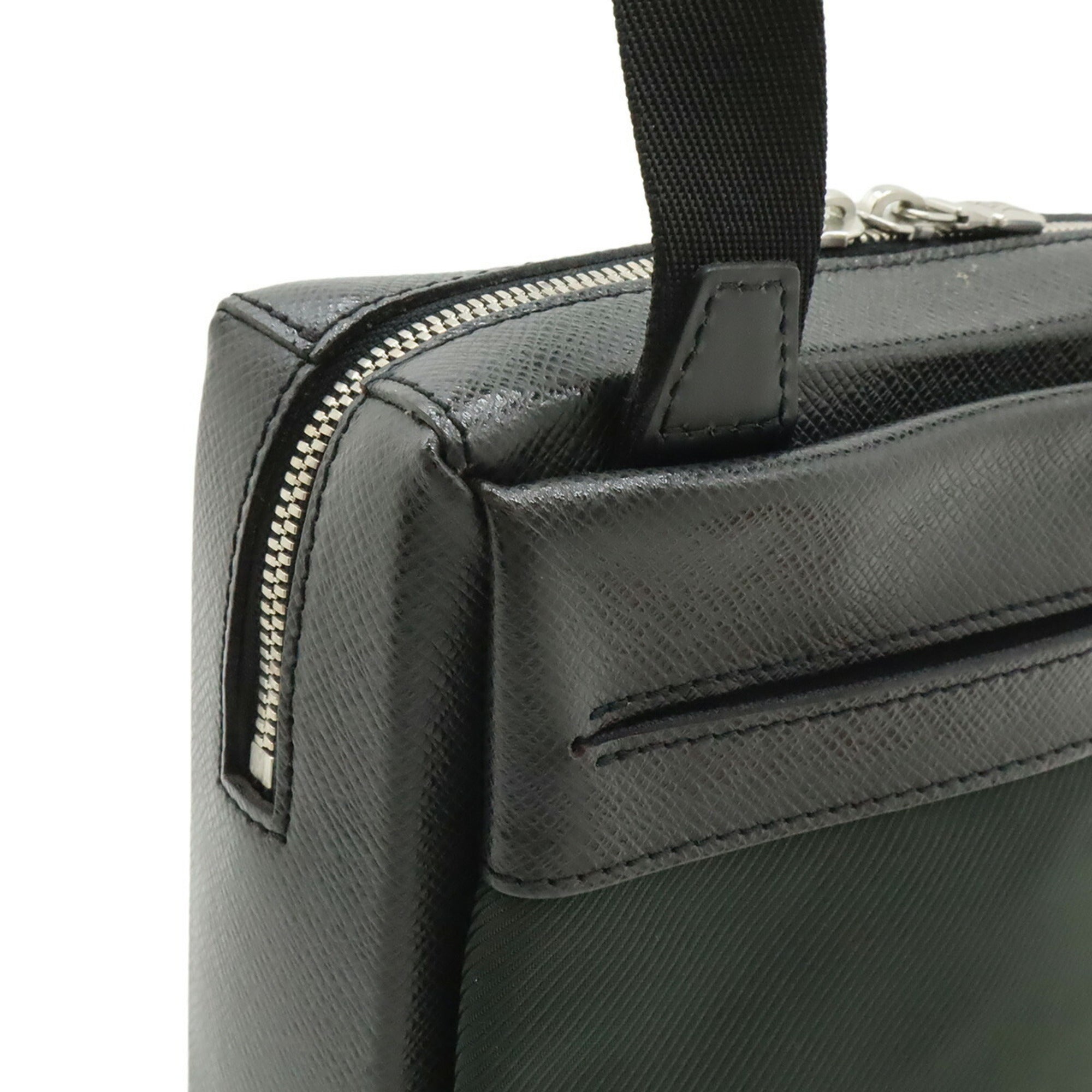 Louis Vuitton Ardoise Black Leather Shoulder Bag (Pre-Owned)