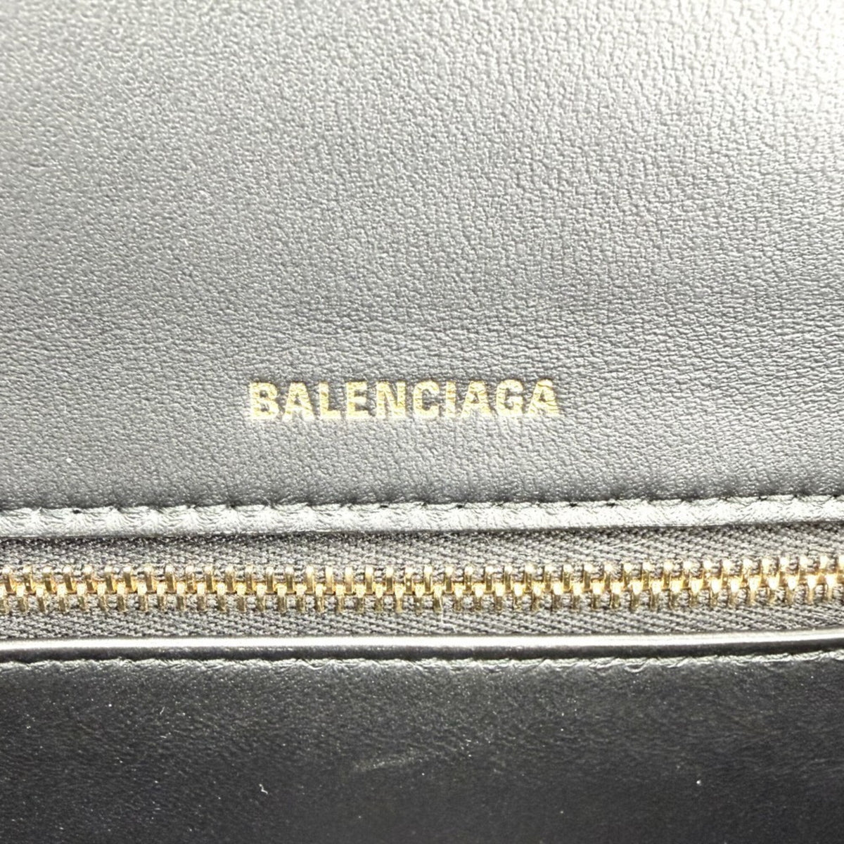Balenciaga Black Leather Handbag Shoulder Bag (Pre-Owned)