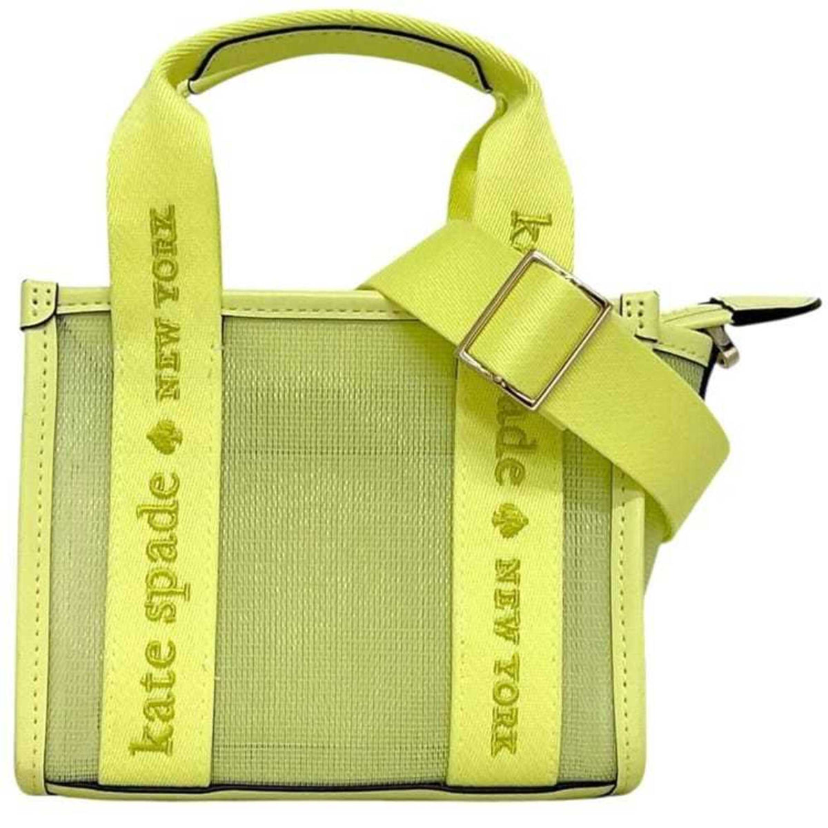 Kate Spade Yellow Canvas Mesh Shoulder Bag (Pre-Owned)