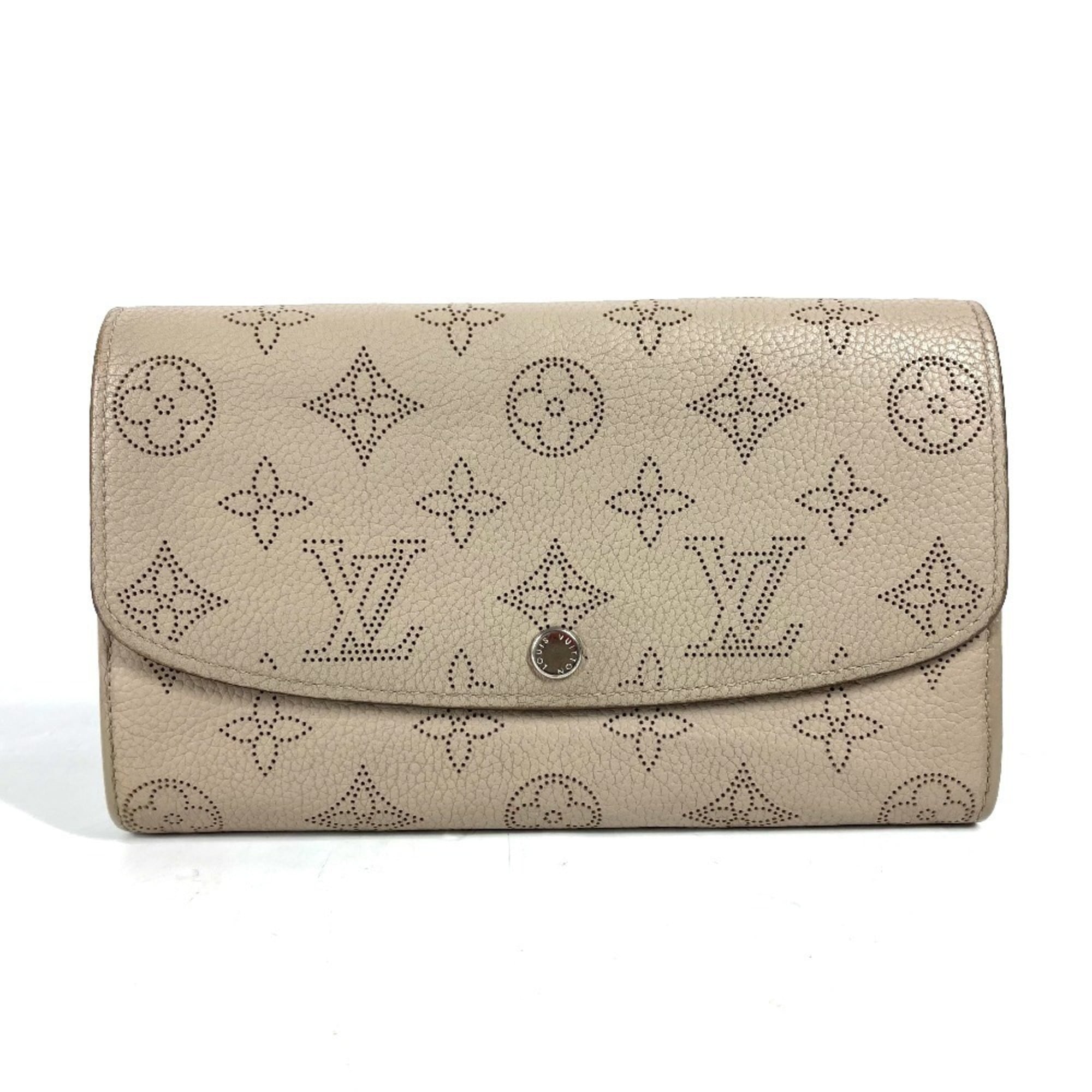 Louis Vuitton Beige Galle Mahina Leather Long Wallet (Bi-Fold) (Pre-Owned)
