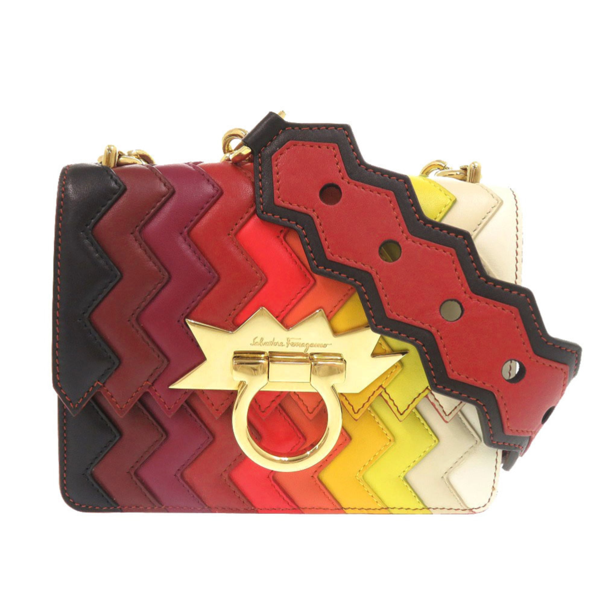 Salvatore Ferragamo Multi-Color Leather Shoulder Bag (Pre-Owned)