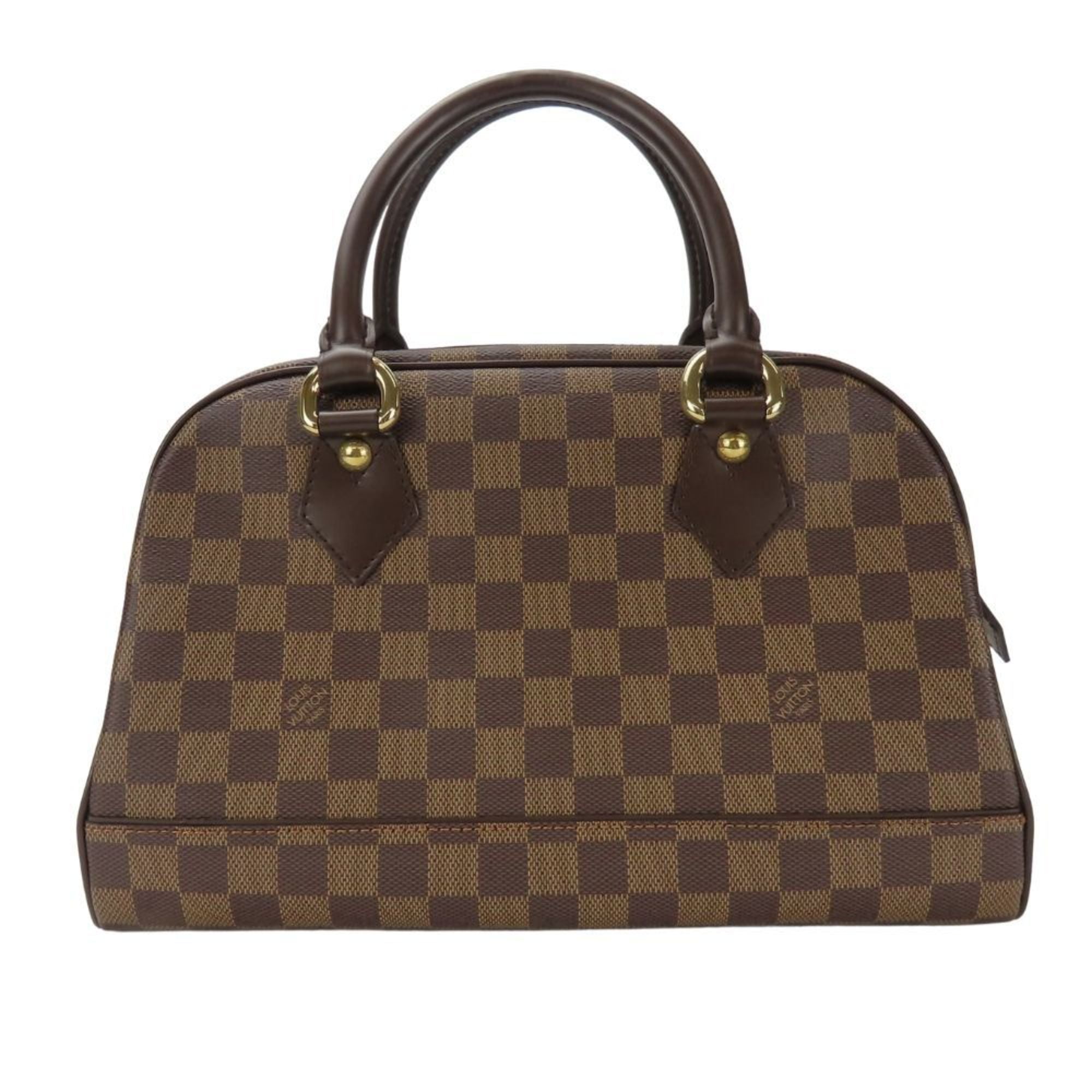 Louis Vuitton Brown Ebene Damier Canvas Leather Handbag (Pre-Owned)