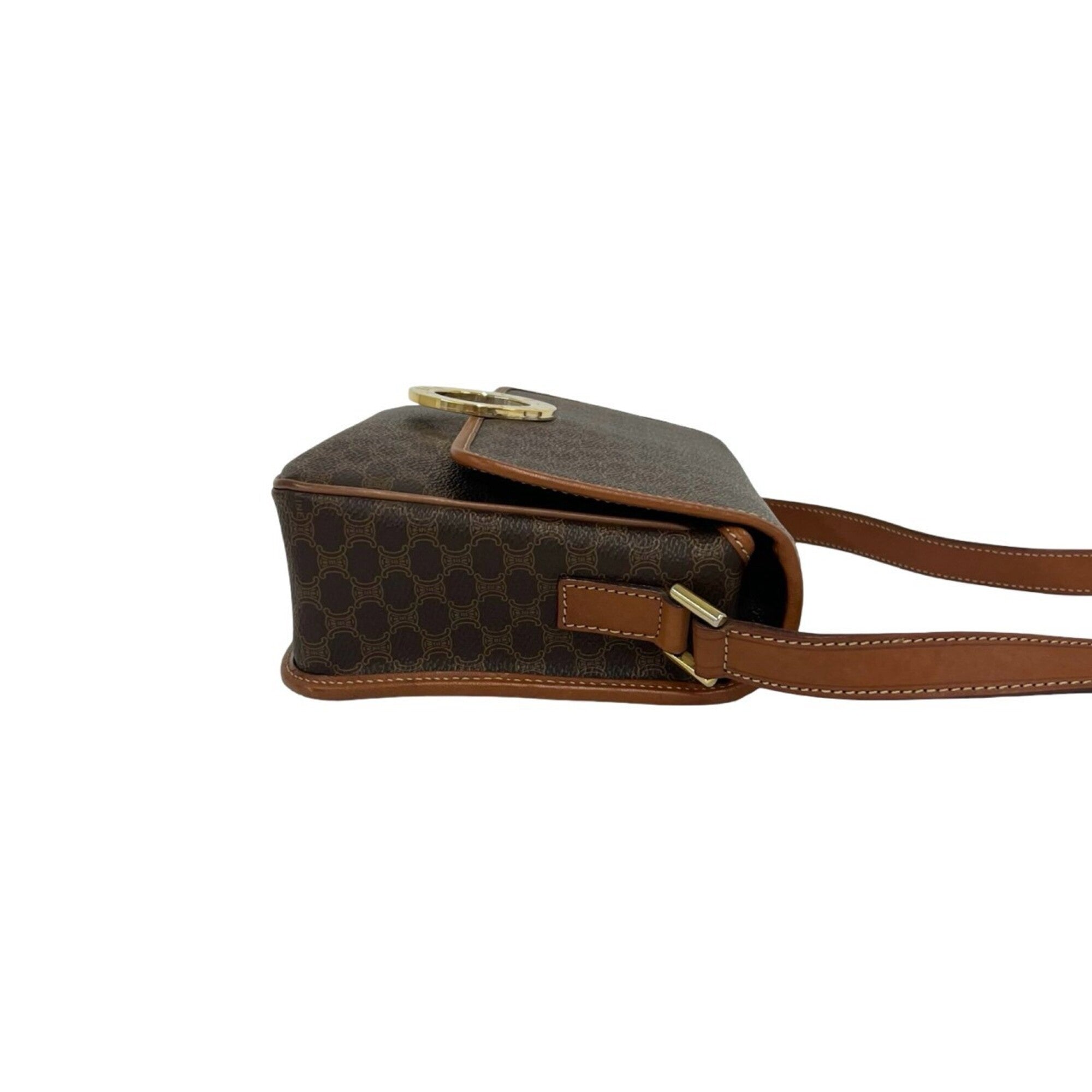 Celine Brown Leather Pvc Shoulder Bag (Pre-Owned)