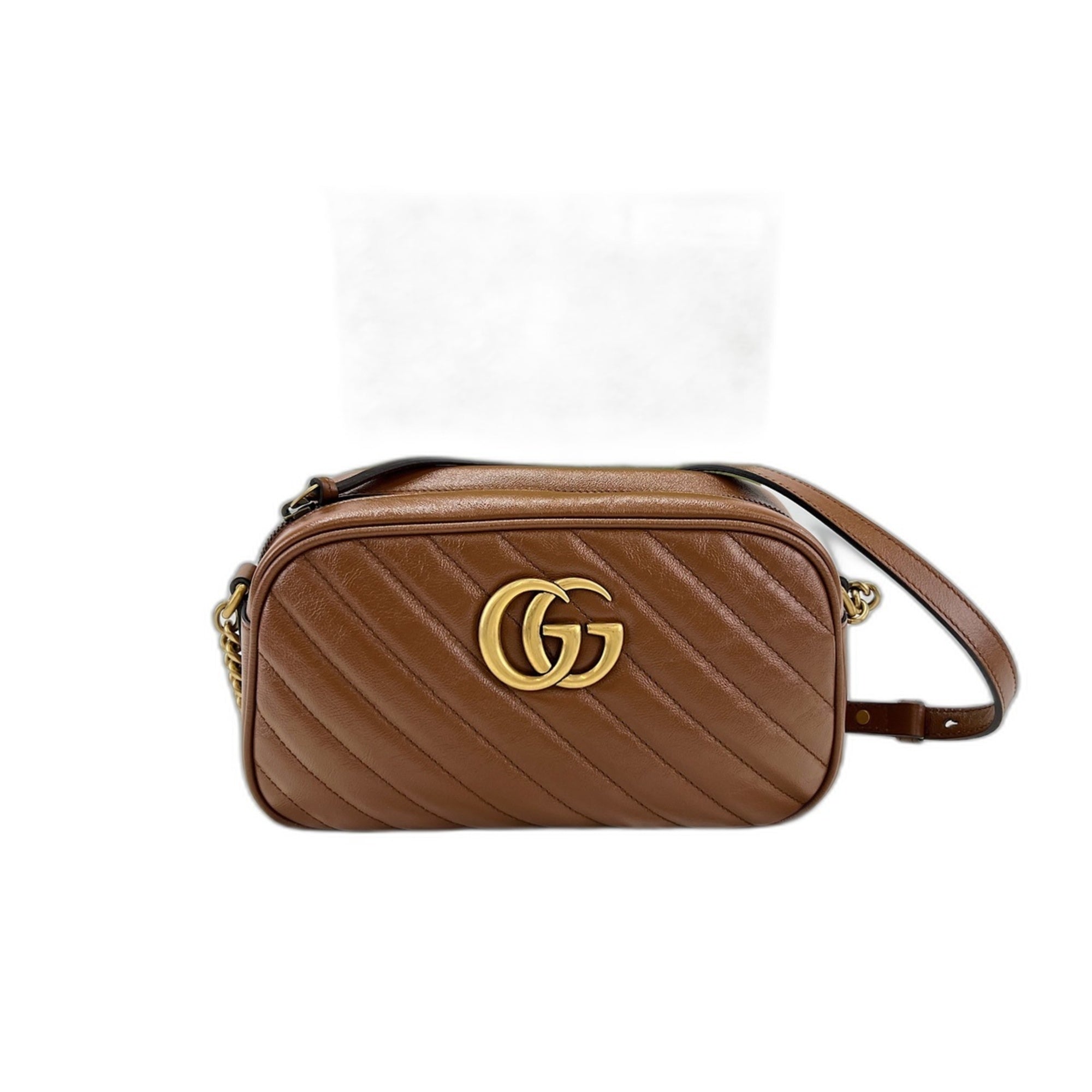 Gucci Brown Leather Shoulder Bag (Pre-Owned)