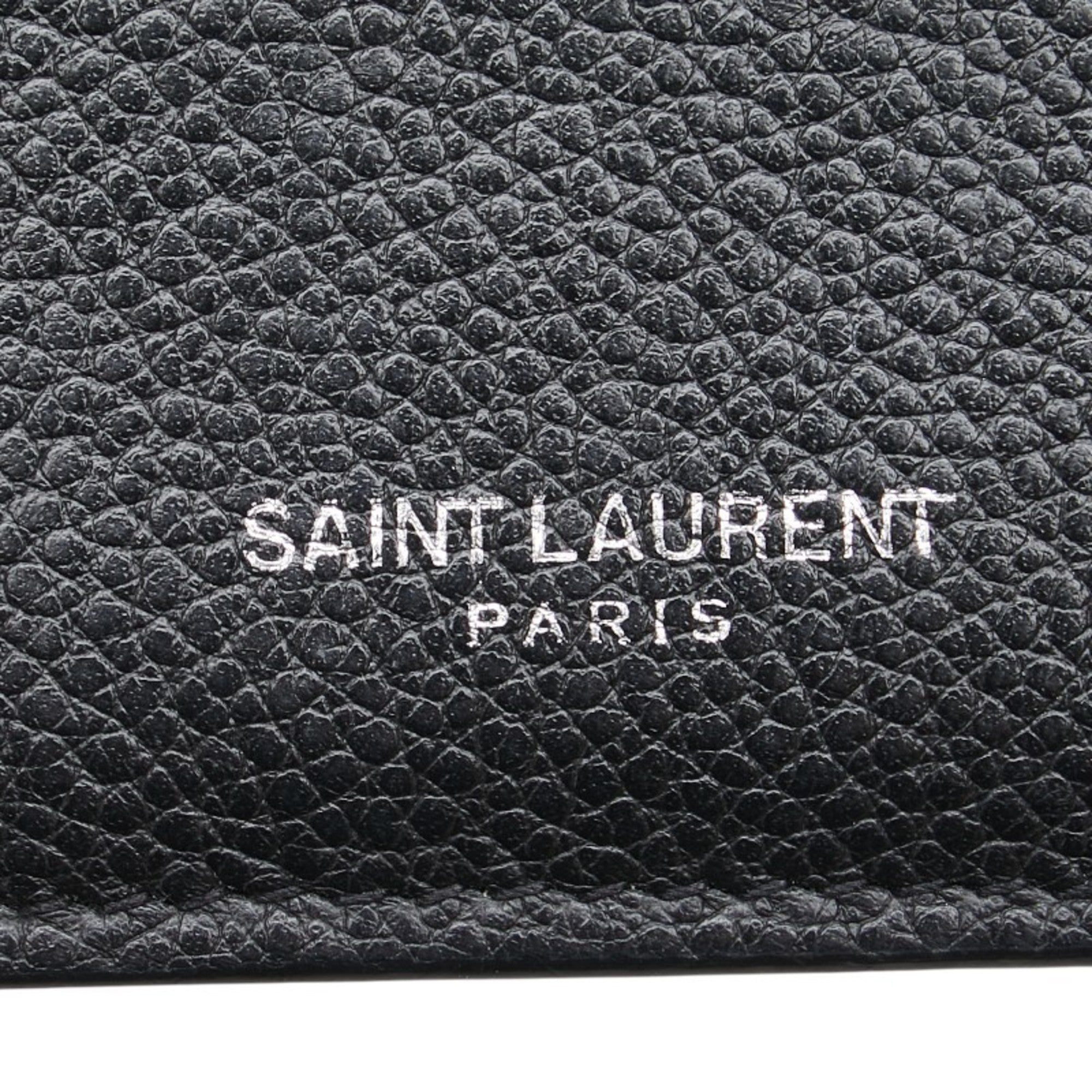 Saint Laurent Black Leather Coin Purse/Coin Case (Pre-Owned)