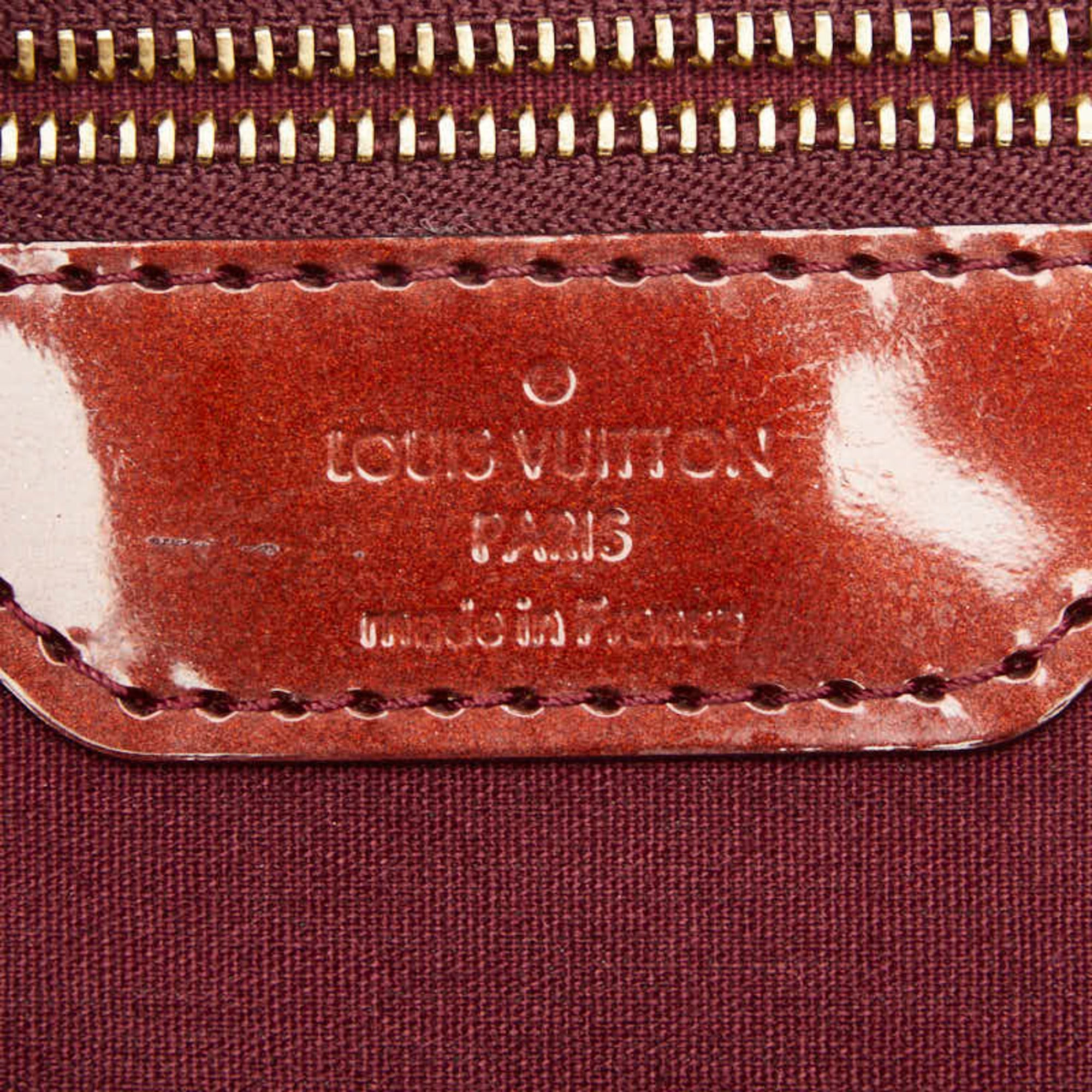 Louis Vuitton Rouge Fauviste Patent Leather Handbag Tote Bag (Pre-Owned)