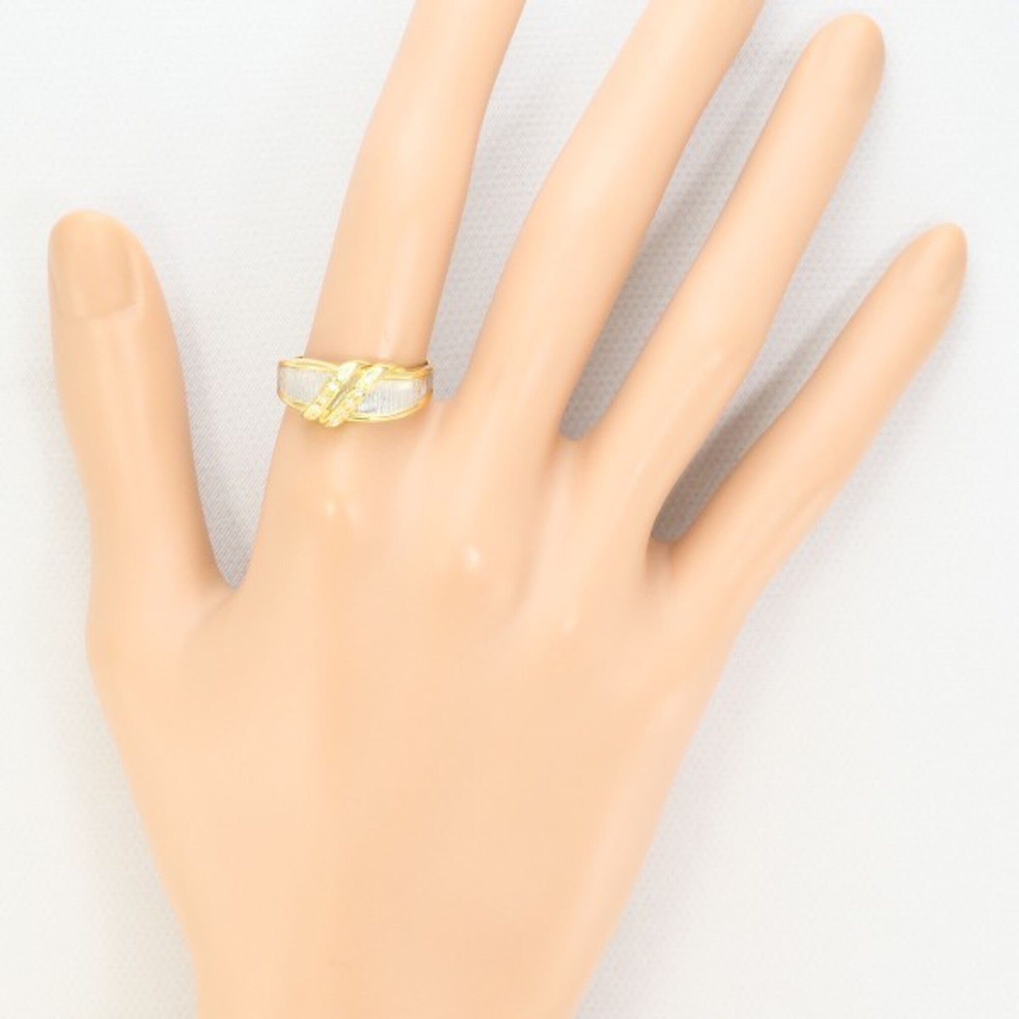 Unbranded Platinum Yellow Gold Yellow Gold (18K) Platinum 900 Band Ring (Pre-Owned)