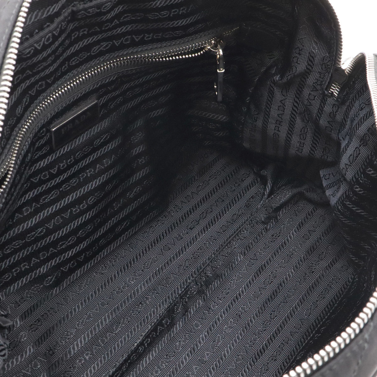 Prada Black Nero Nylon Leather Shoulder Bag (Pre-Owned)