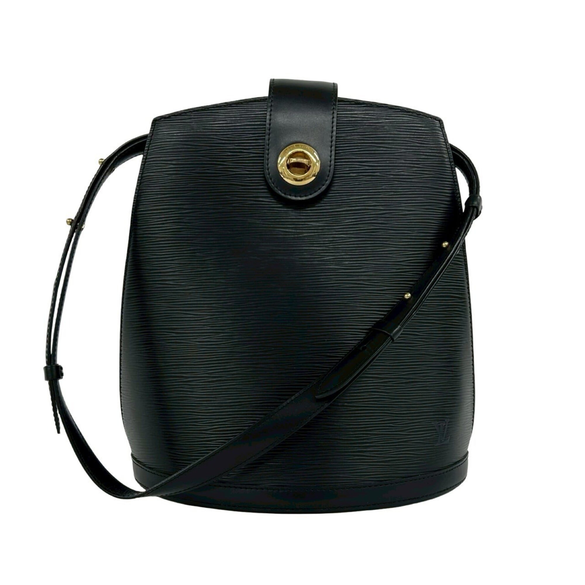 Louis Vuitton Black Leather Shoulder Bag (Pre-Owned)