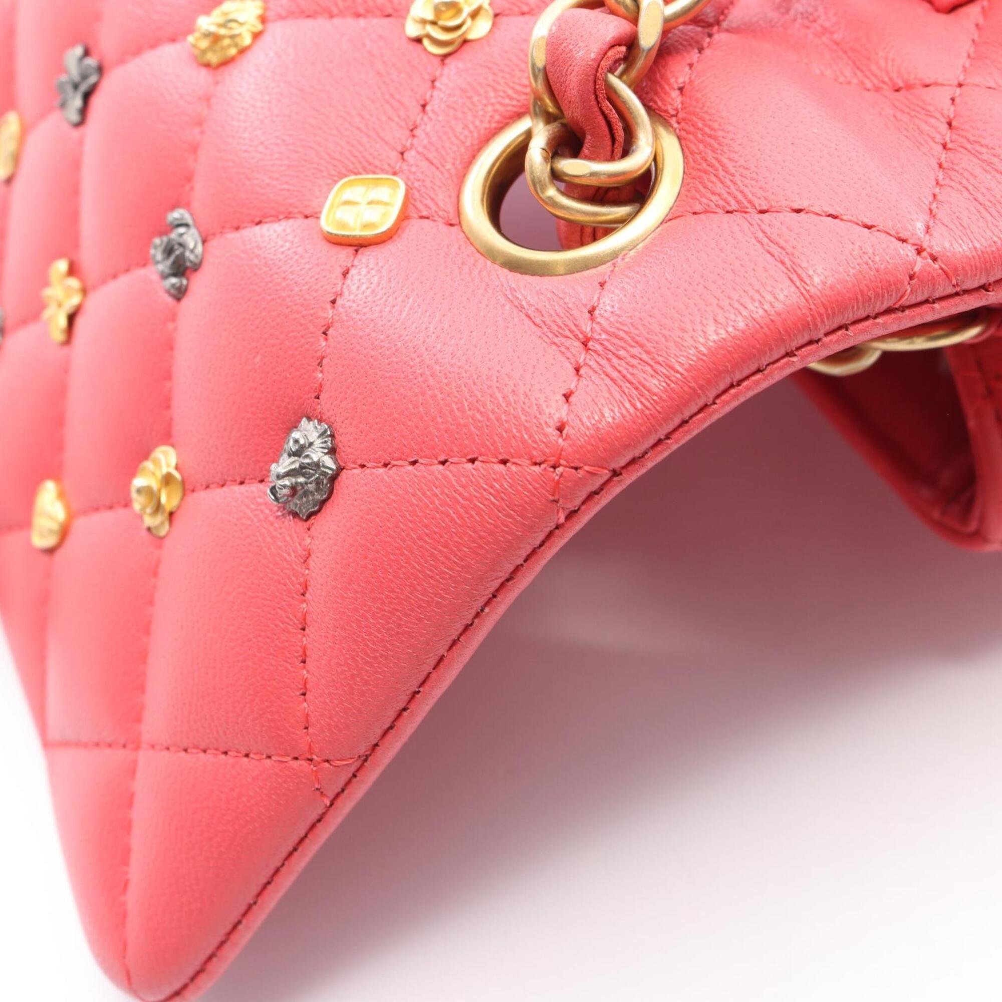 Chanel Pink Leather Handbag Shoulder Bag (Pre-Owned)