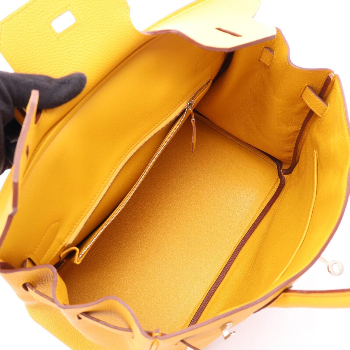Hermes Yellow Togo Leather Handbag (Pre-Owned)