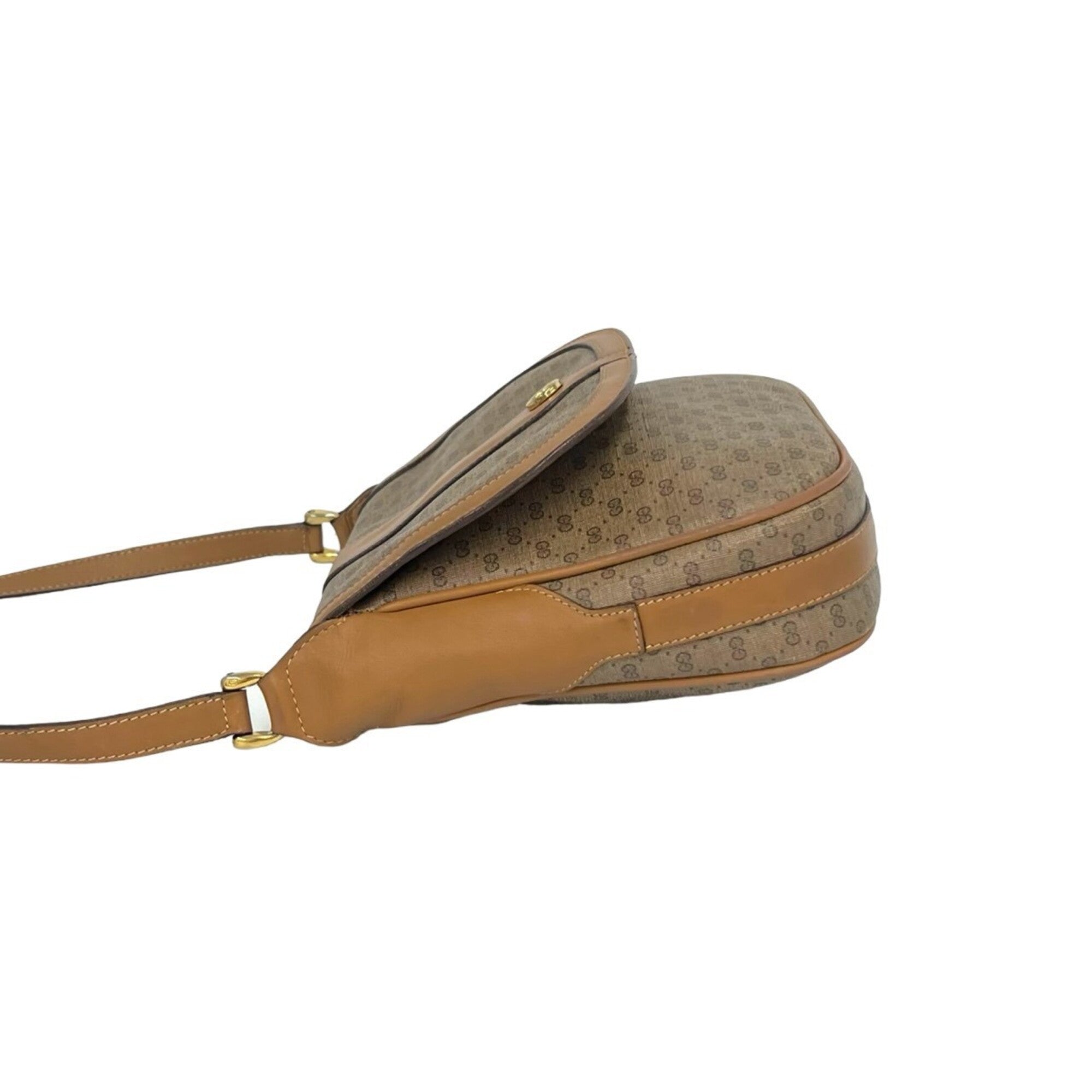 Gucci Brown Leather Pvc Pochette Shoulder Bag (Pre-Owned)