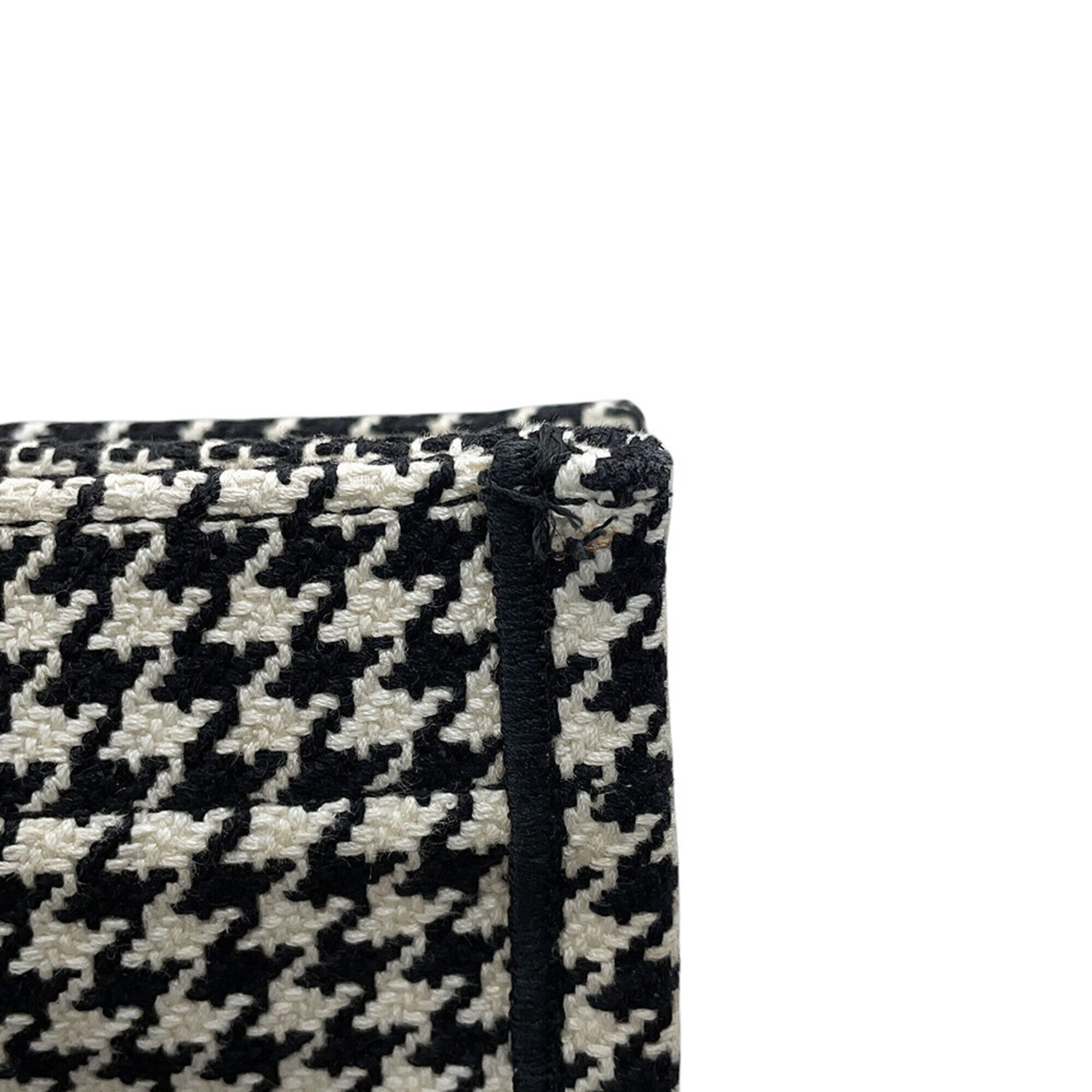 Christian Dior Black White Canvas Handbag Tote Bag (Pre-Owned)