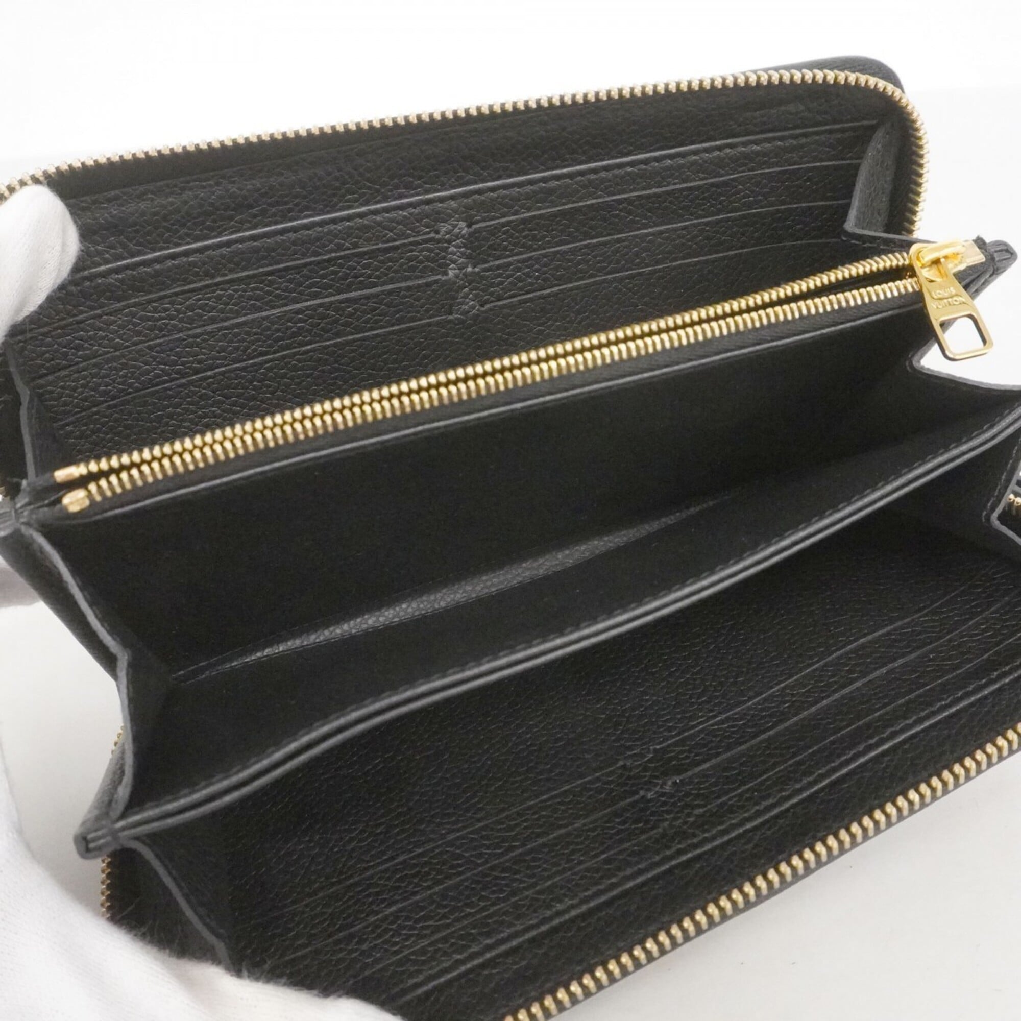Louis Vuitton Beige Black Long Wallet (Bi-Fold) (Pre-Owned)