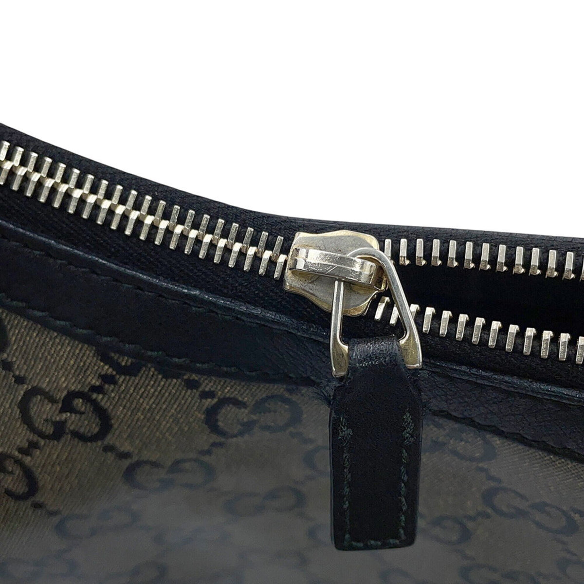 Gucci Black Gold Gray Pvc Leather Shoulder Bag (Pre-Owned)