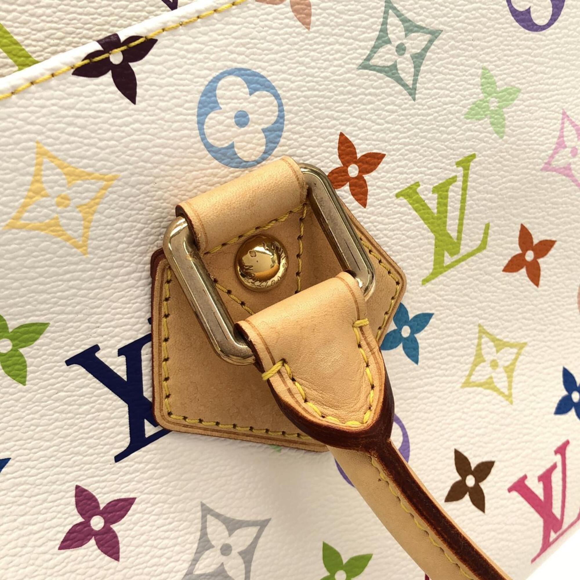 Louis Vuitton White Coated Canvas Handbag (Pre-Owned)
