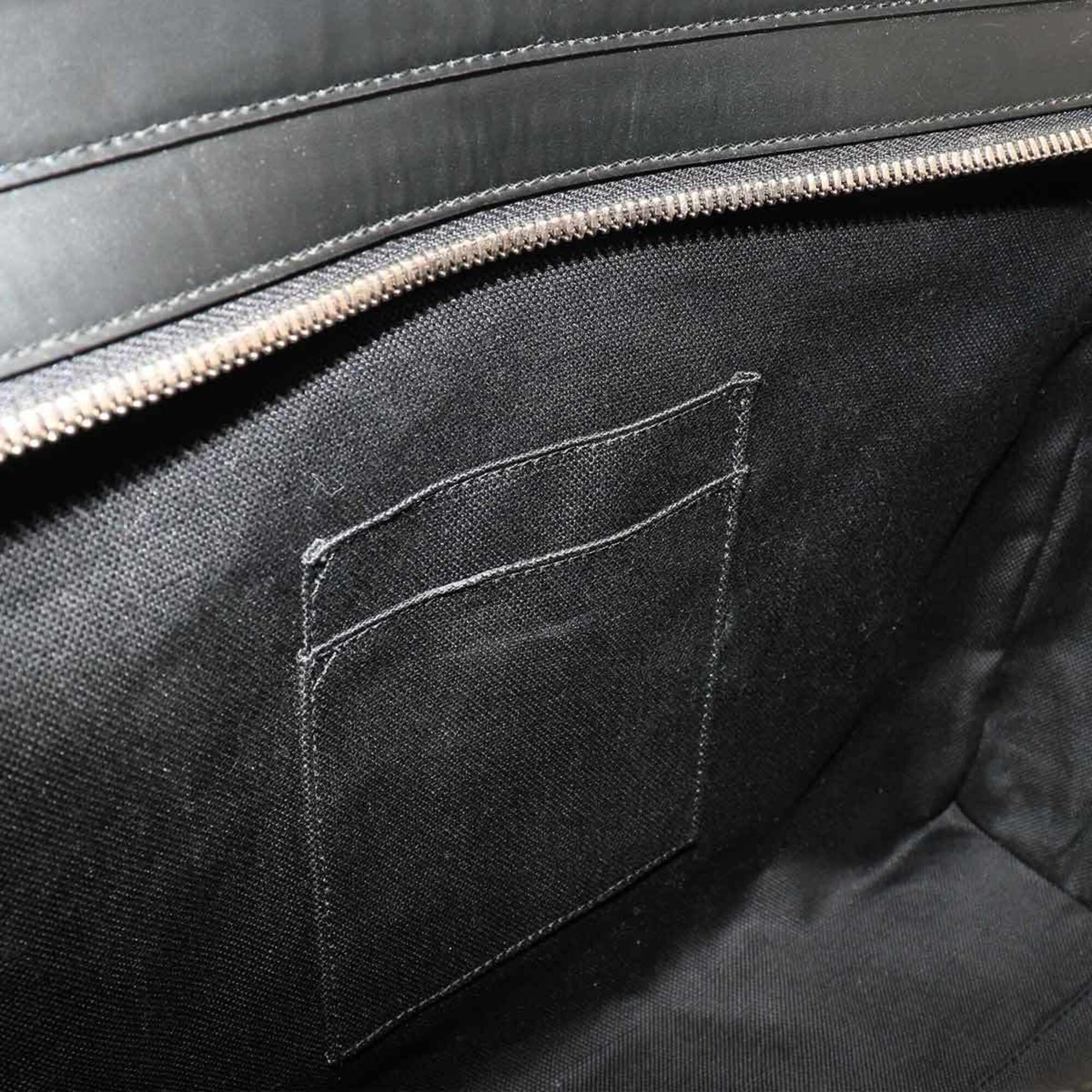 Gucci Black Gray Gg Supreme Canvas Leather Handbag Tote Bag (Pre-Owned)