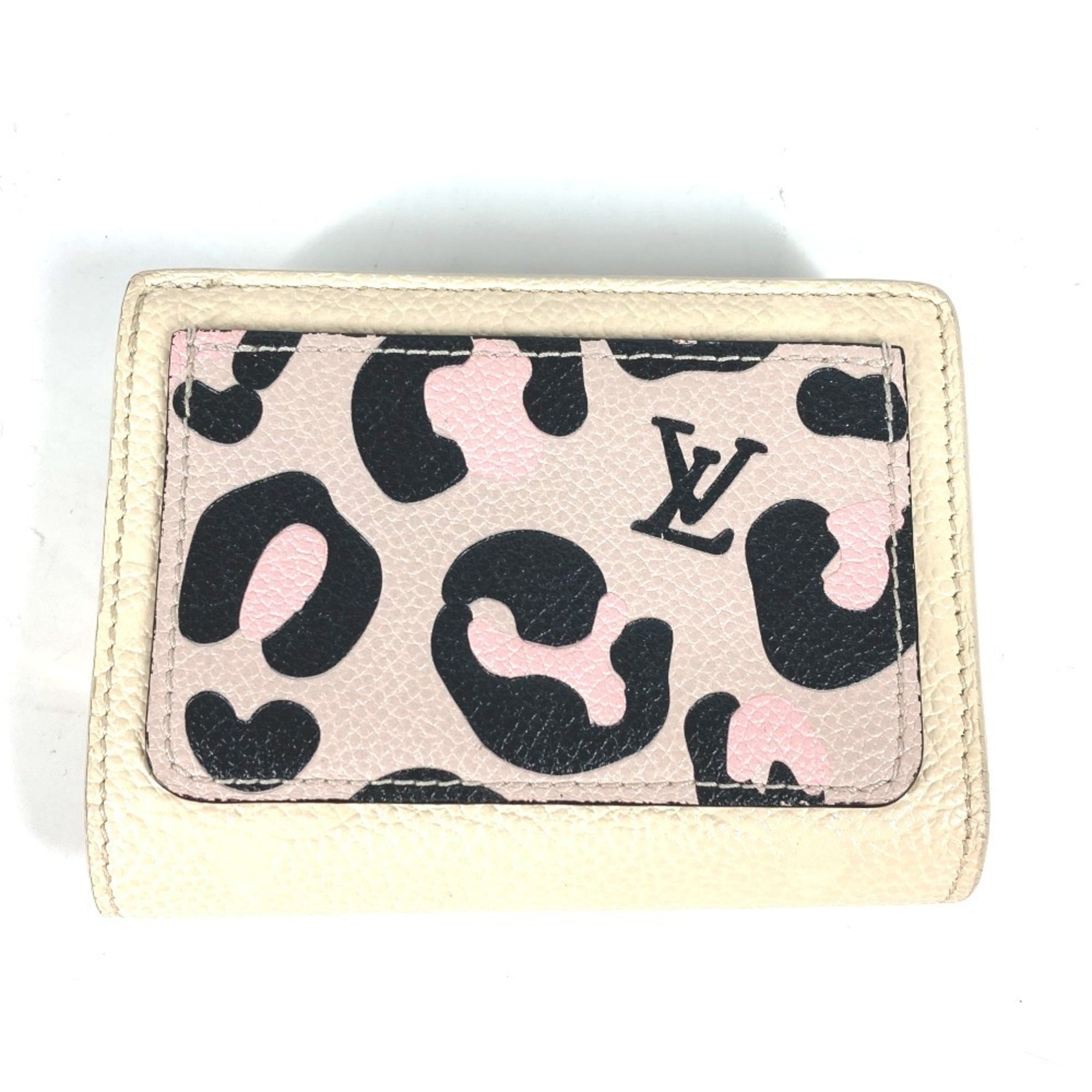 Louis Vuitton Monogram Empreinte Beige Leopard Monogram Empreinte Bill Wallet (Bi-Fold) (Pre-Owned)
