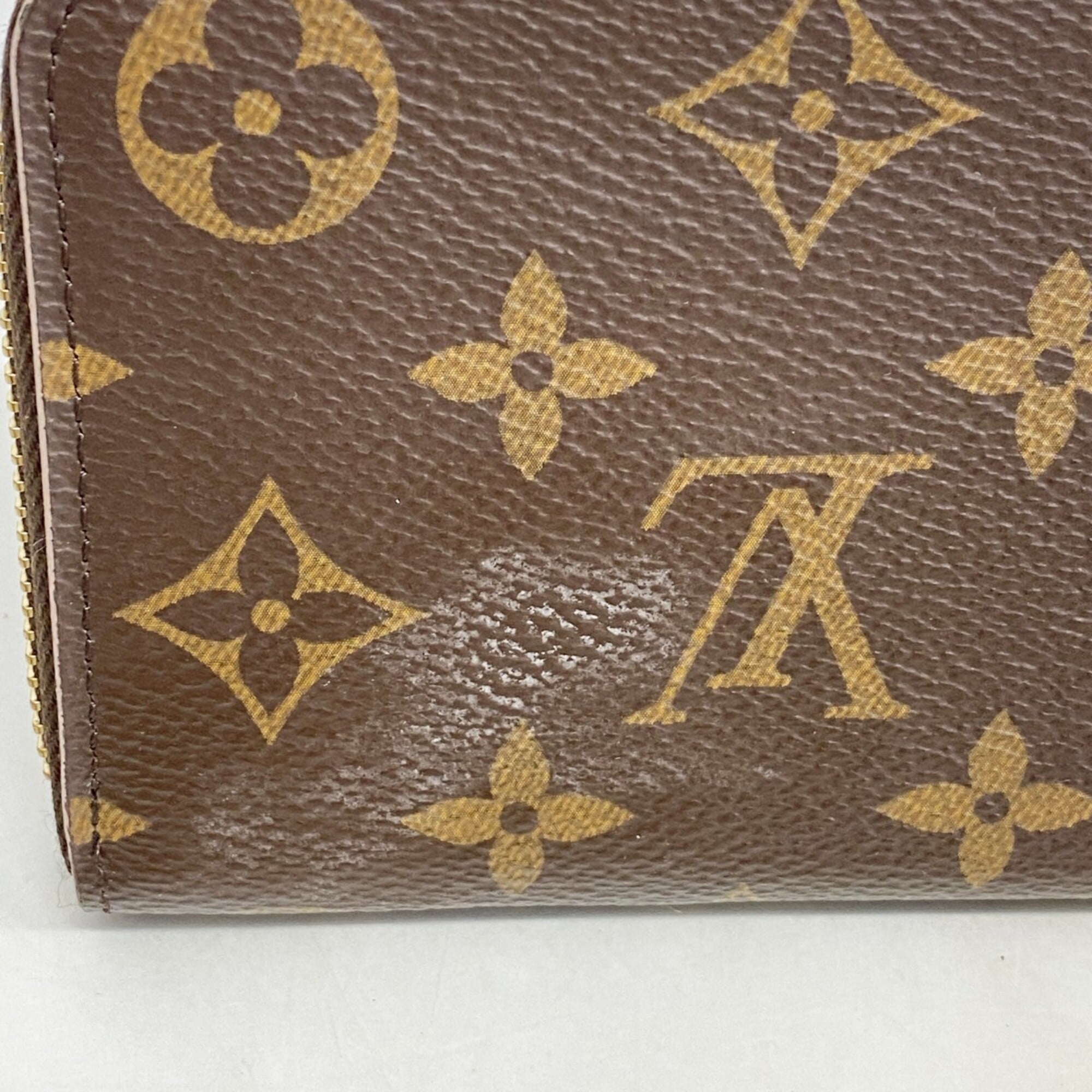 Louis Vuitton Brown Hot Pink Long Wallet (Bi-Fold) (Pre-Owned)