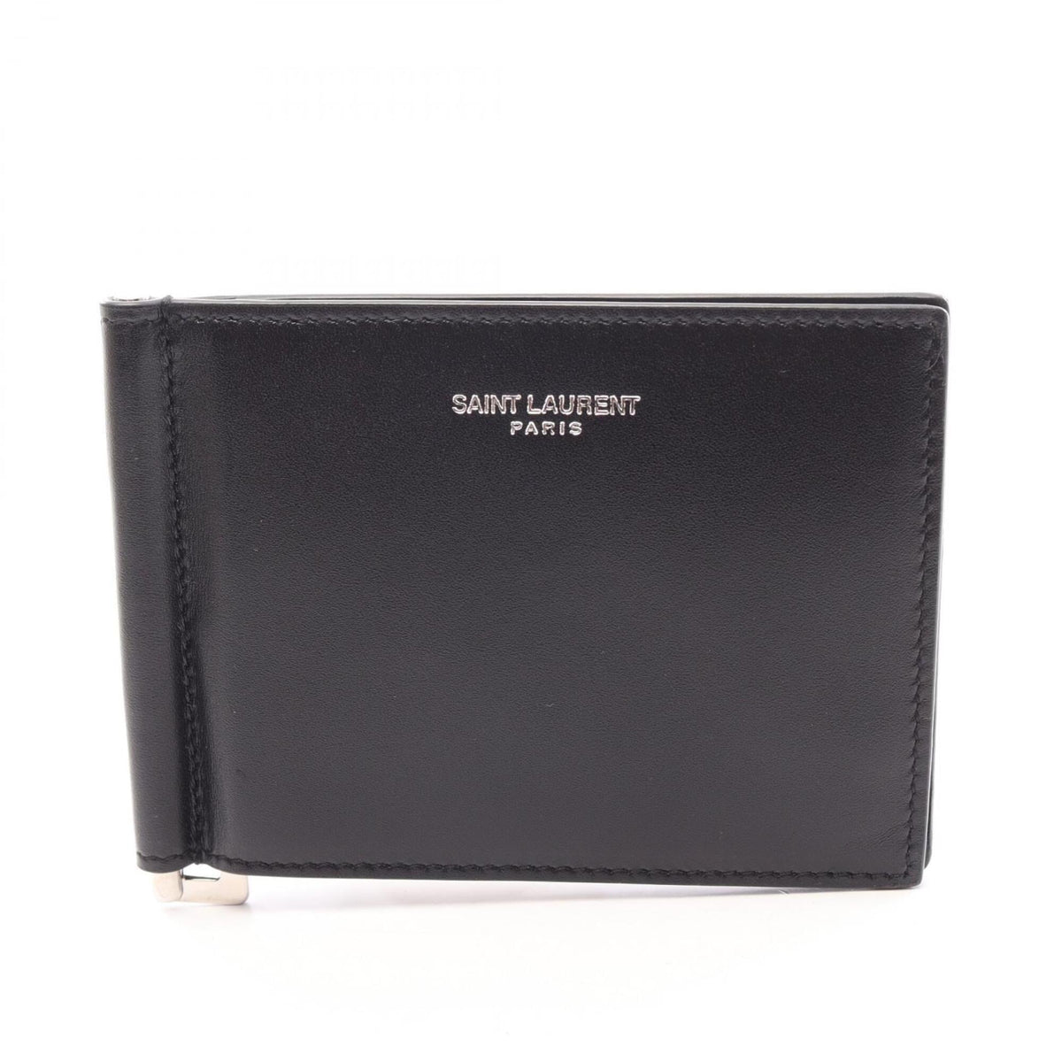 Saint Laurent Black Leather Wallet (Bi-Fold) (Pre-Owned)