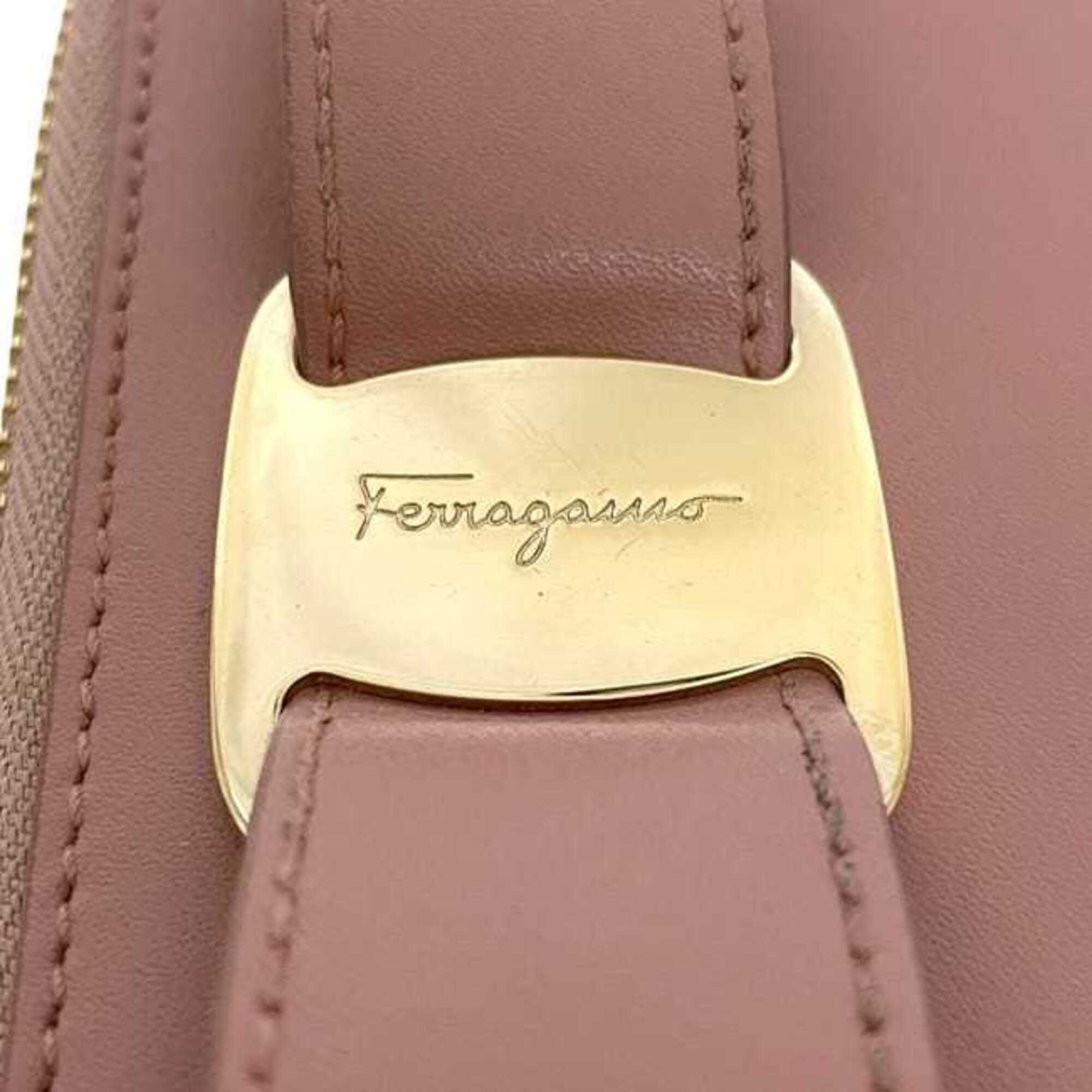 Salvatore Ferragamo Pink Leather Long Wallet (Bi-Fold) (Pre-Owned)