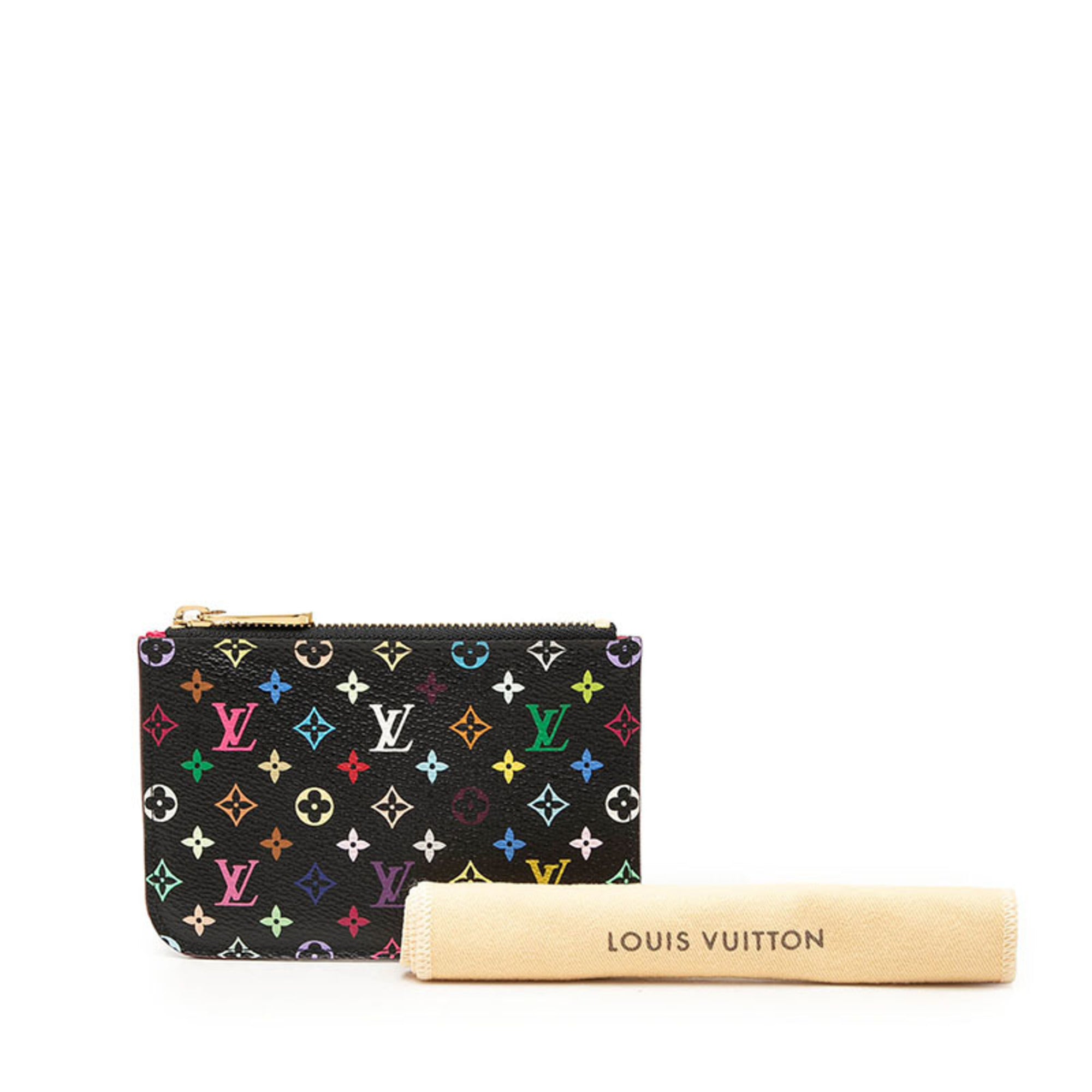 Louis Vuitton Black Noir Pvc Leather Checkbook Holder (Pre-Owned)