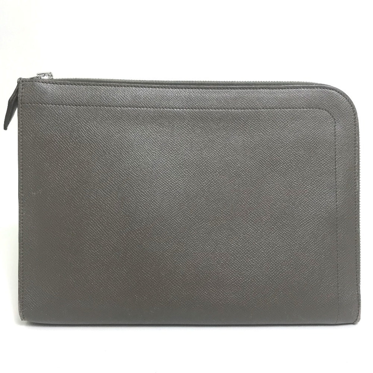 Hermes Kara Etoupe Gray Gray Epsom Leather Clutch Bag (Pre-Owned)