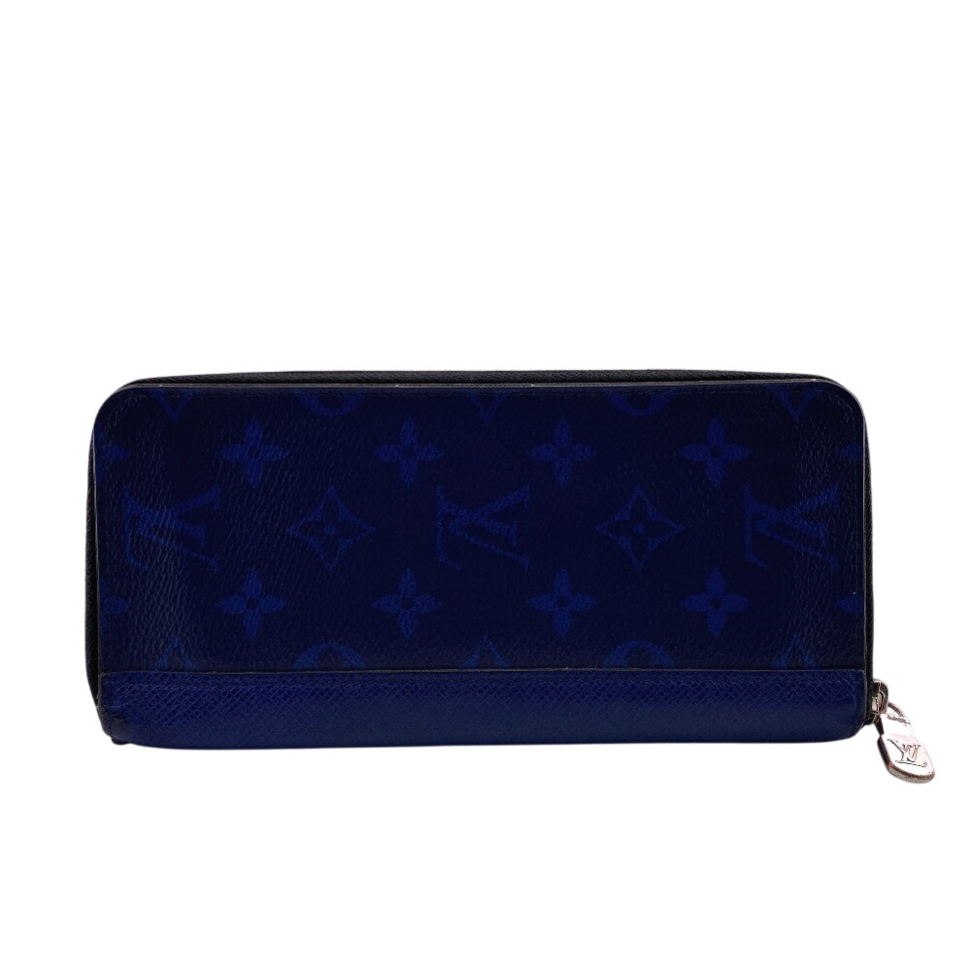 Louis Vuitton Blue Leather Long Wallet (Bi-Fold) (Pre-Owned)