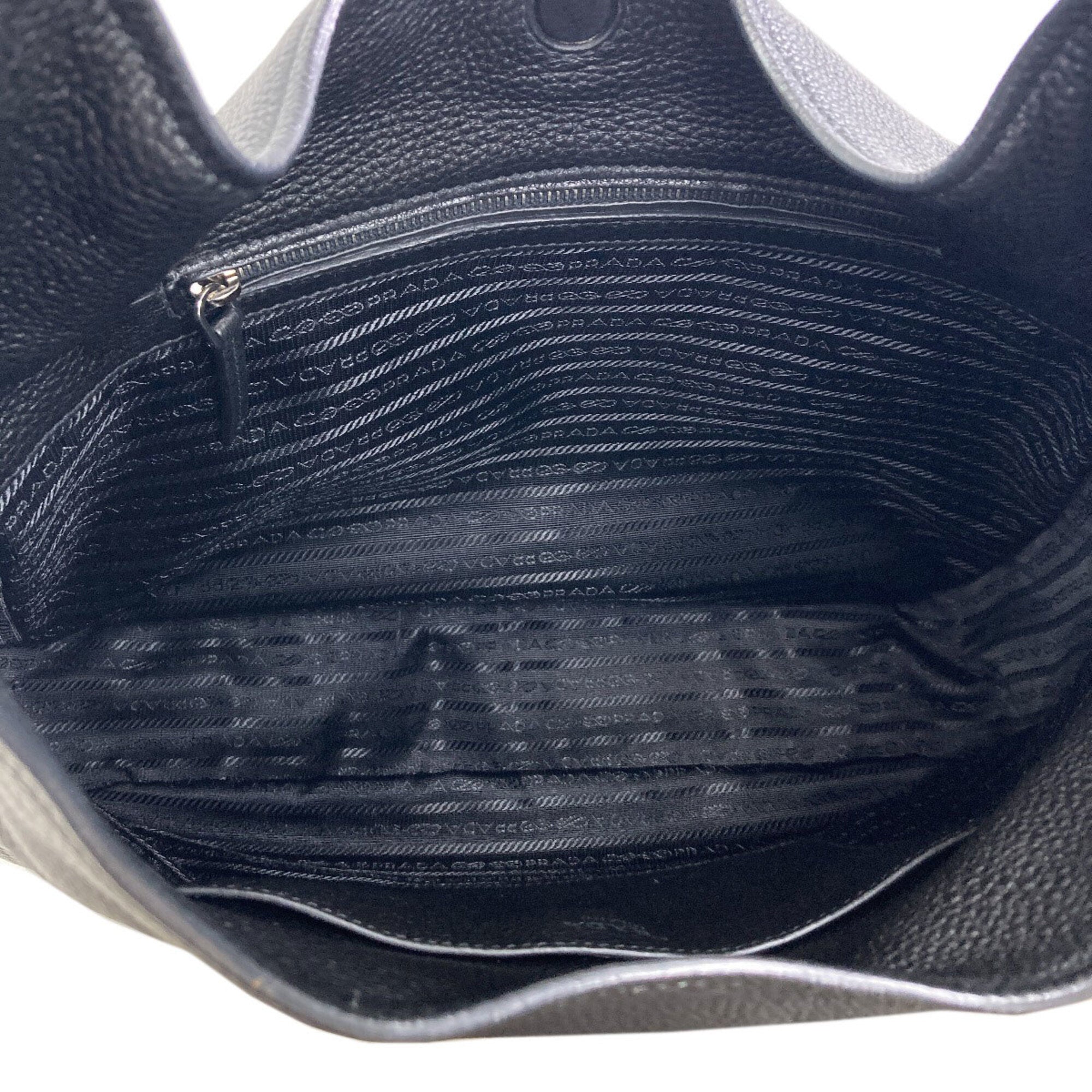 Prada Black Leather Tote Bag (Pre-Owned)
